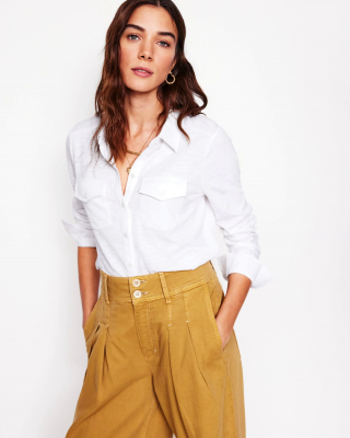 Amy Jersey Shirt-White