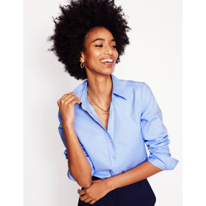 Sienna Cotton Shirt-Blue Oxford