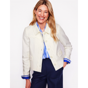 Scallop Jacket-Ivory
