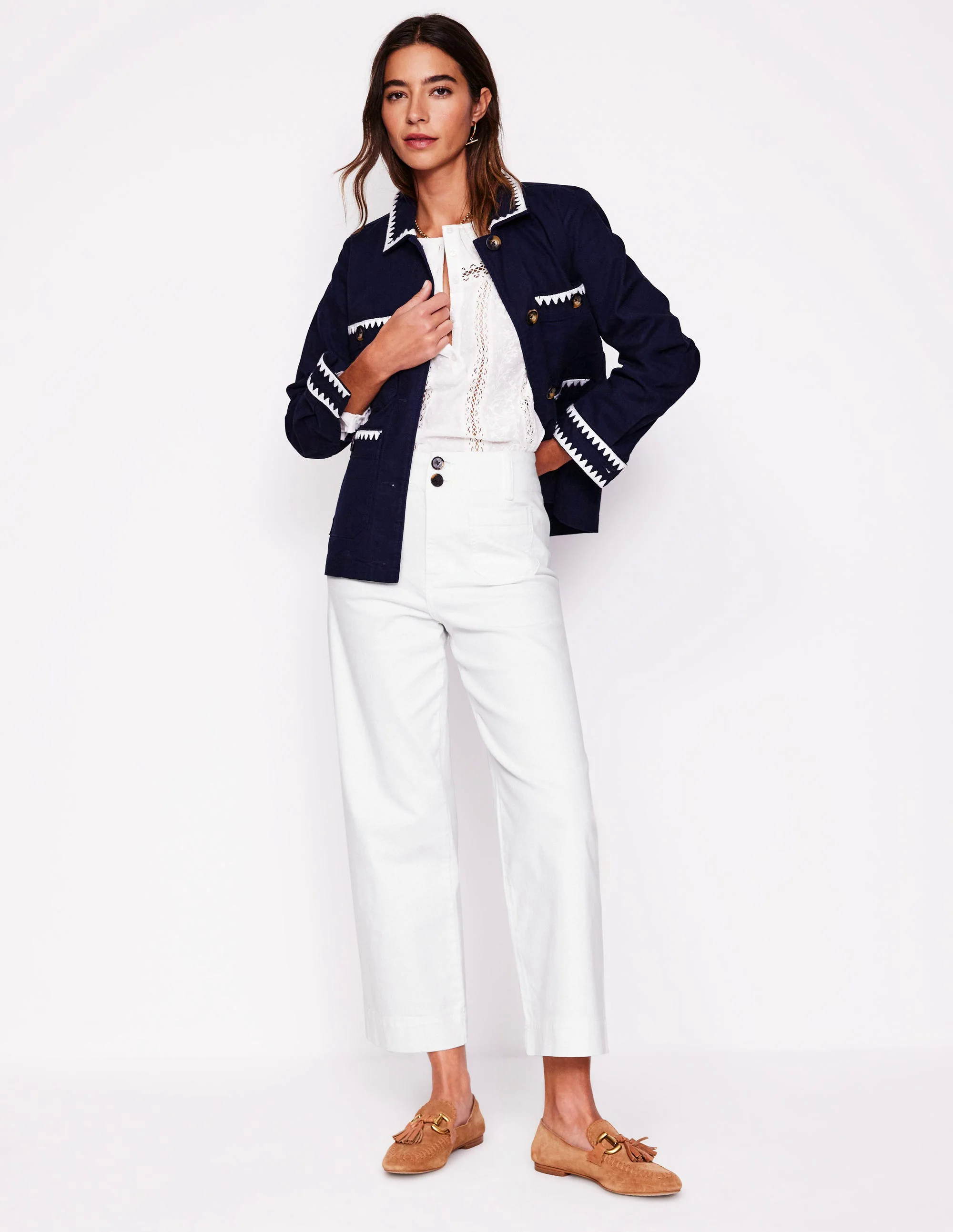  Patch Pocket Pants-White