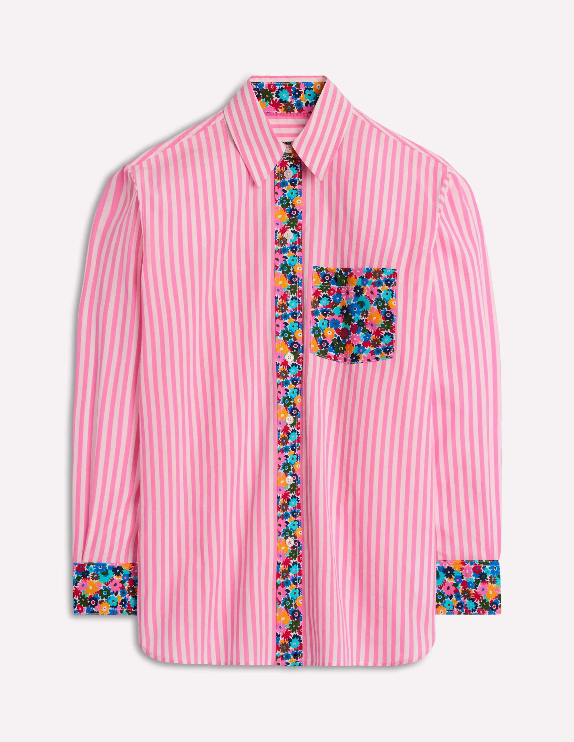  Relaxed Cotton Shirt-Multi, Paintbox Ditsy