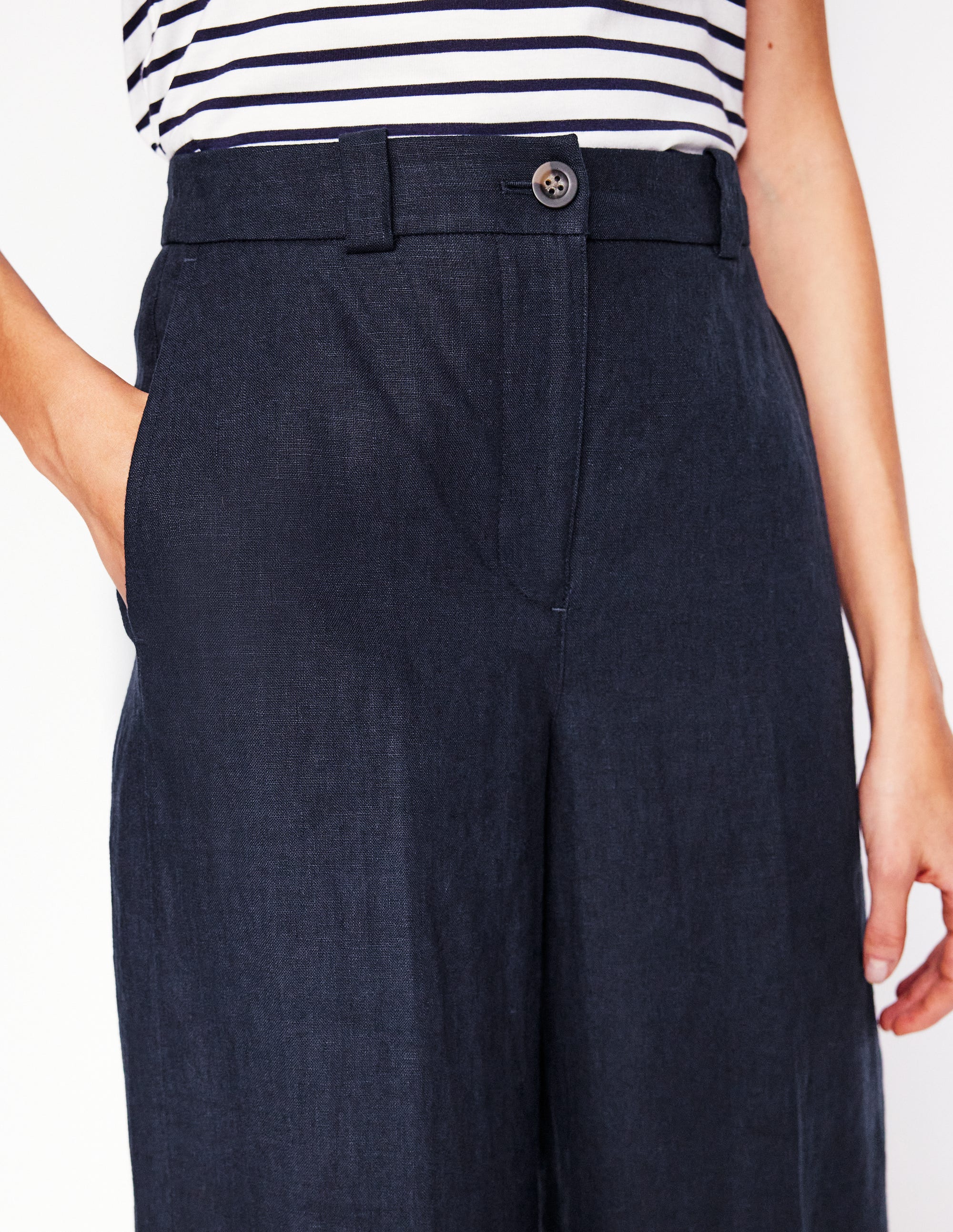 Westbourne Linen Pants-Navy Westbourne Linen Pants-Navy