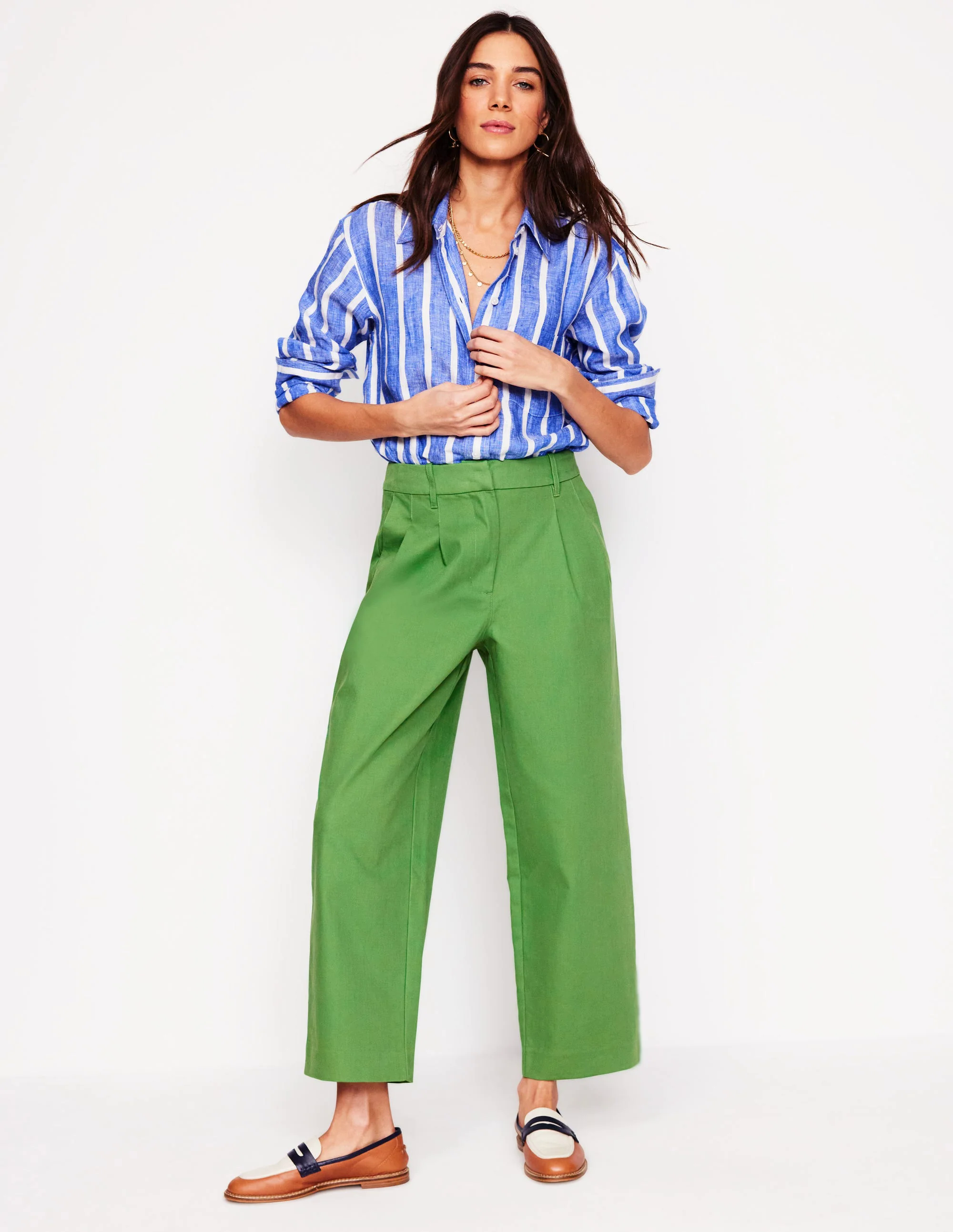 Cotton Pants-Paradise Green