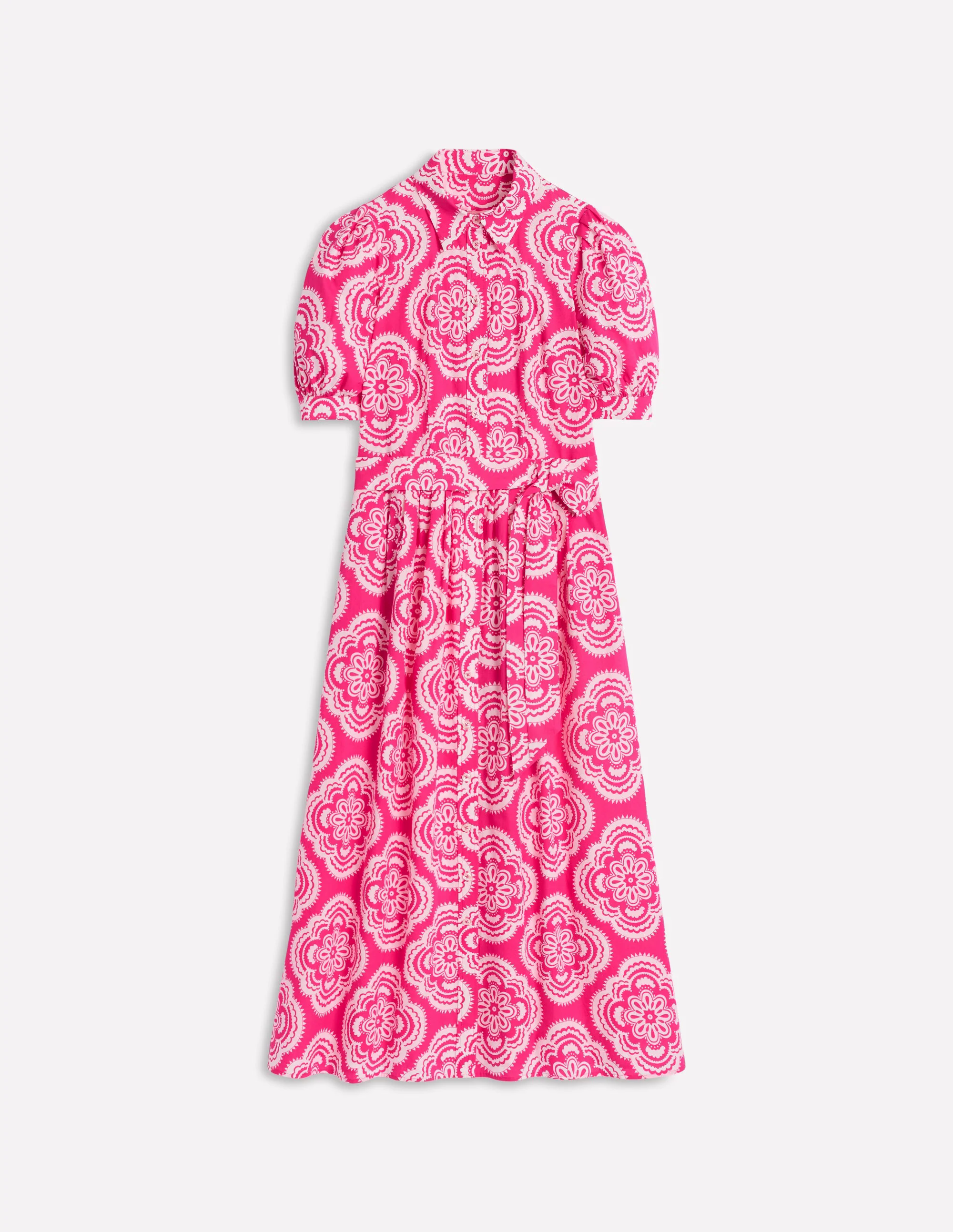  Maxi Shirt Dress-Pink Peony, Botanic Blush