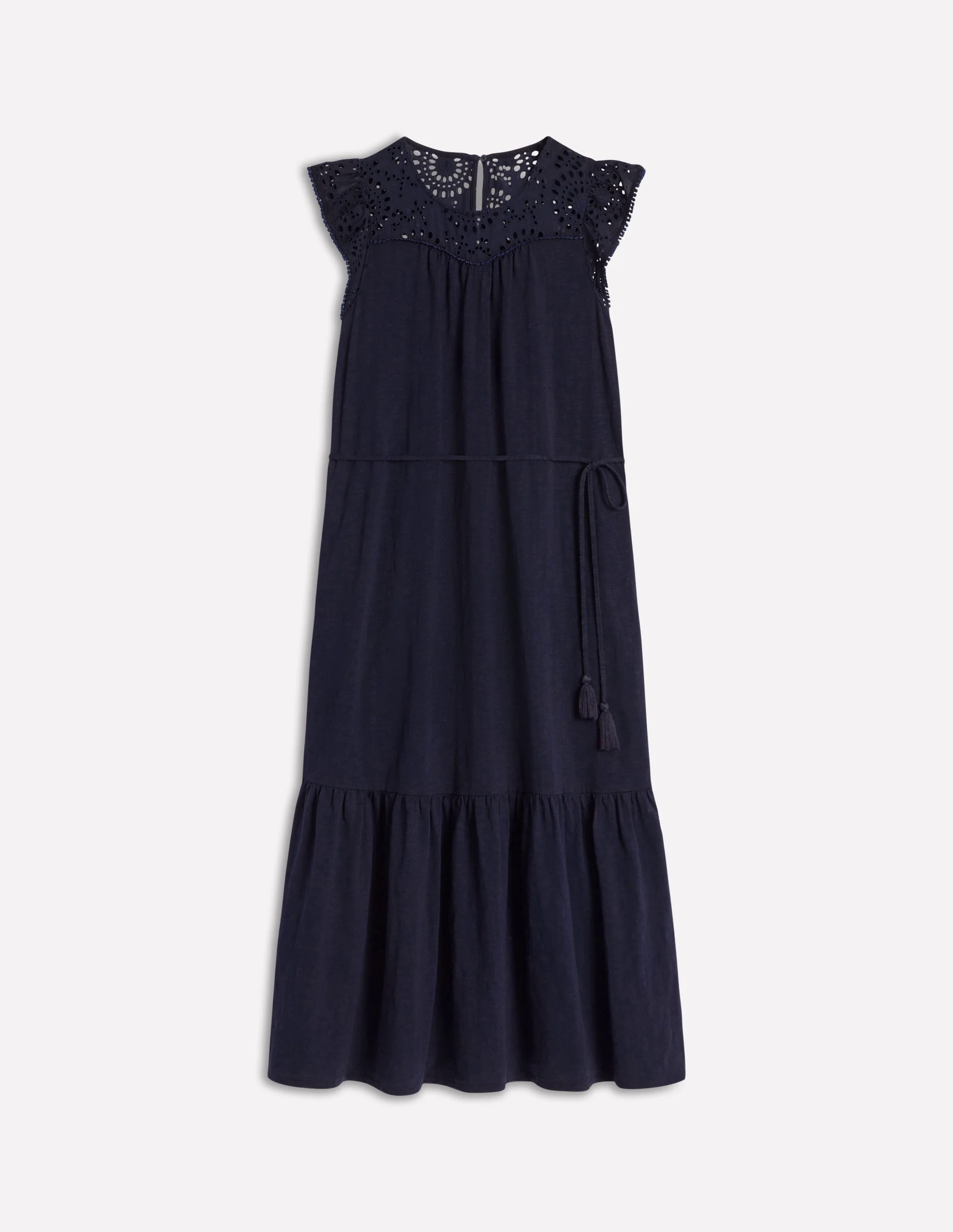 Juliet Broderie Midi Dress-Navy Juliet Broderie Midi Dress-Navy