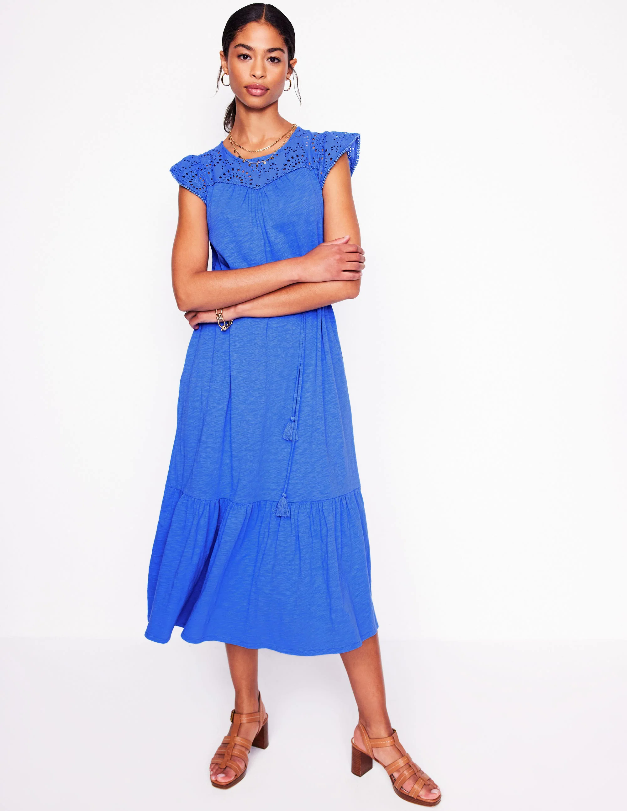 Juliet Broderie Midi Dress-Gallery Blue Juliet Broderie Midi Dress-Gallery Blue