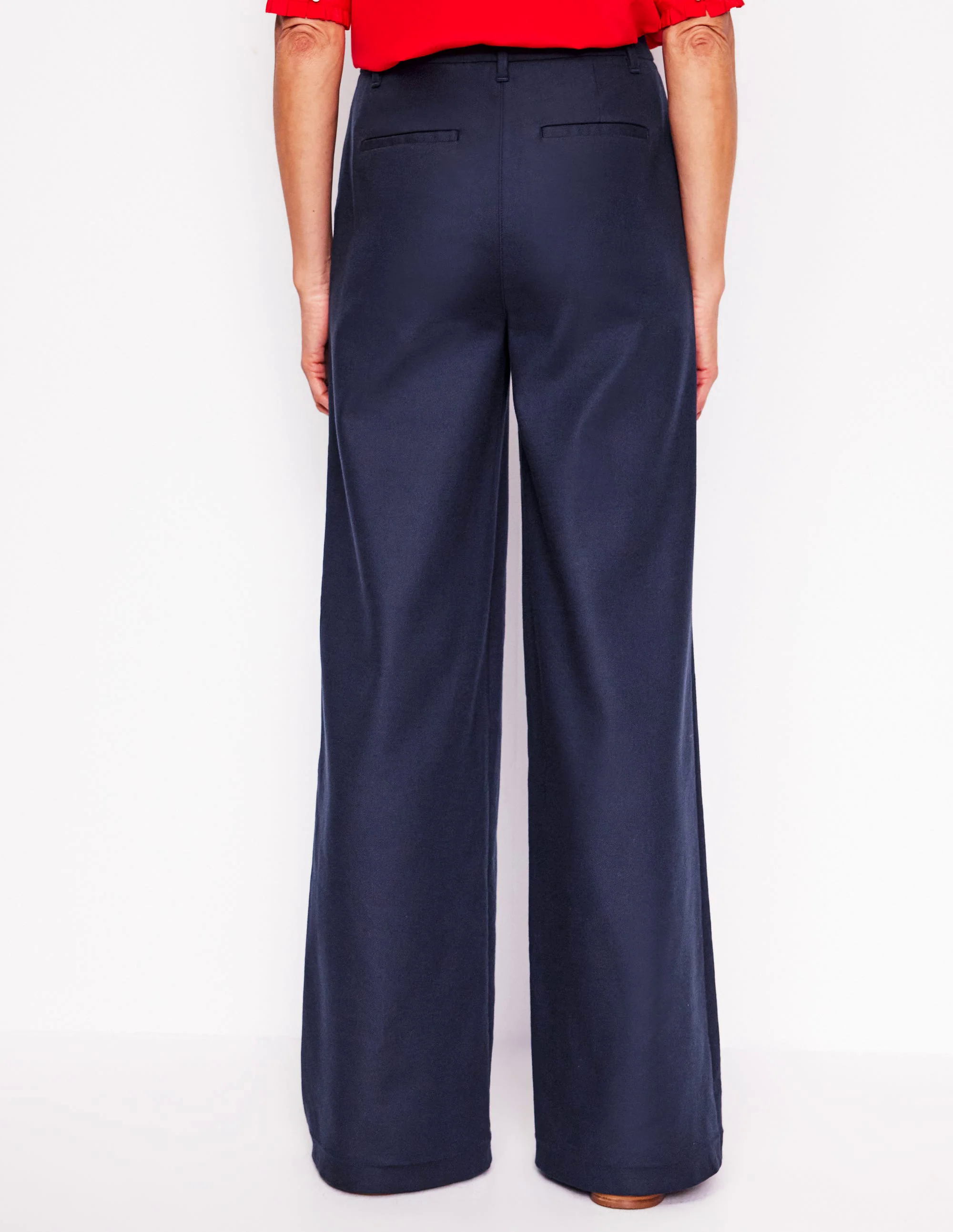 Wide Flare Pants-Navy Wide Flare Pants-Navy