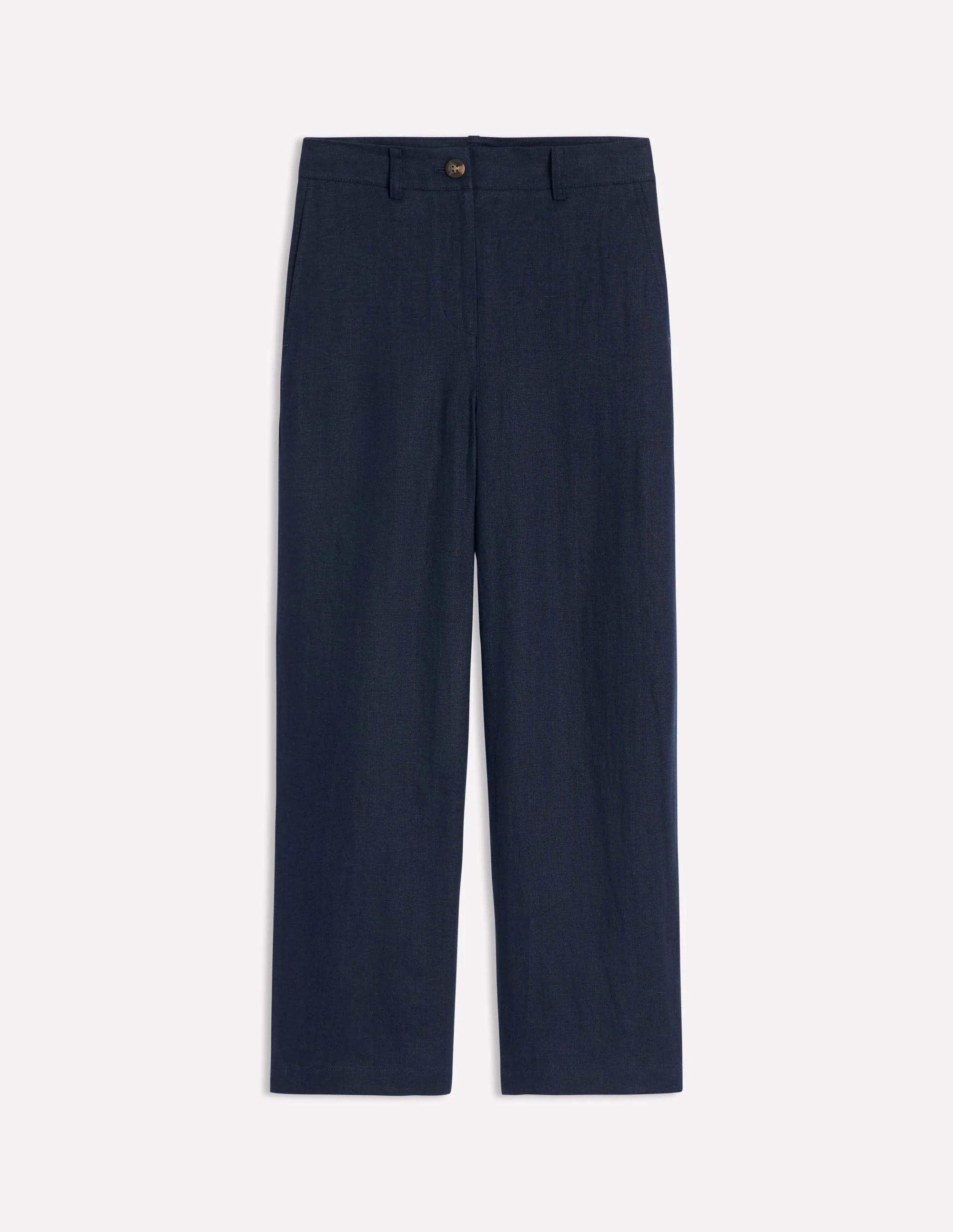 Westbourne Crop Linen Pants-Navy Westbourne Crop Linen Pants-Navy