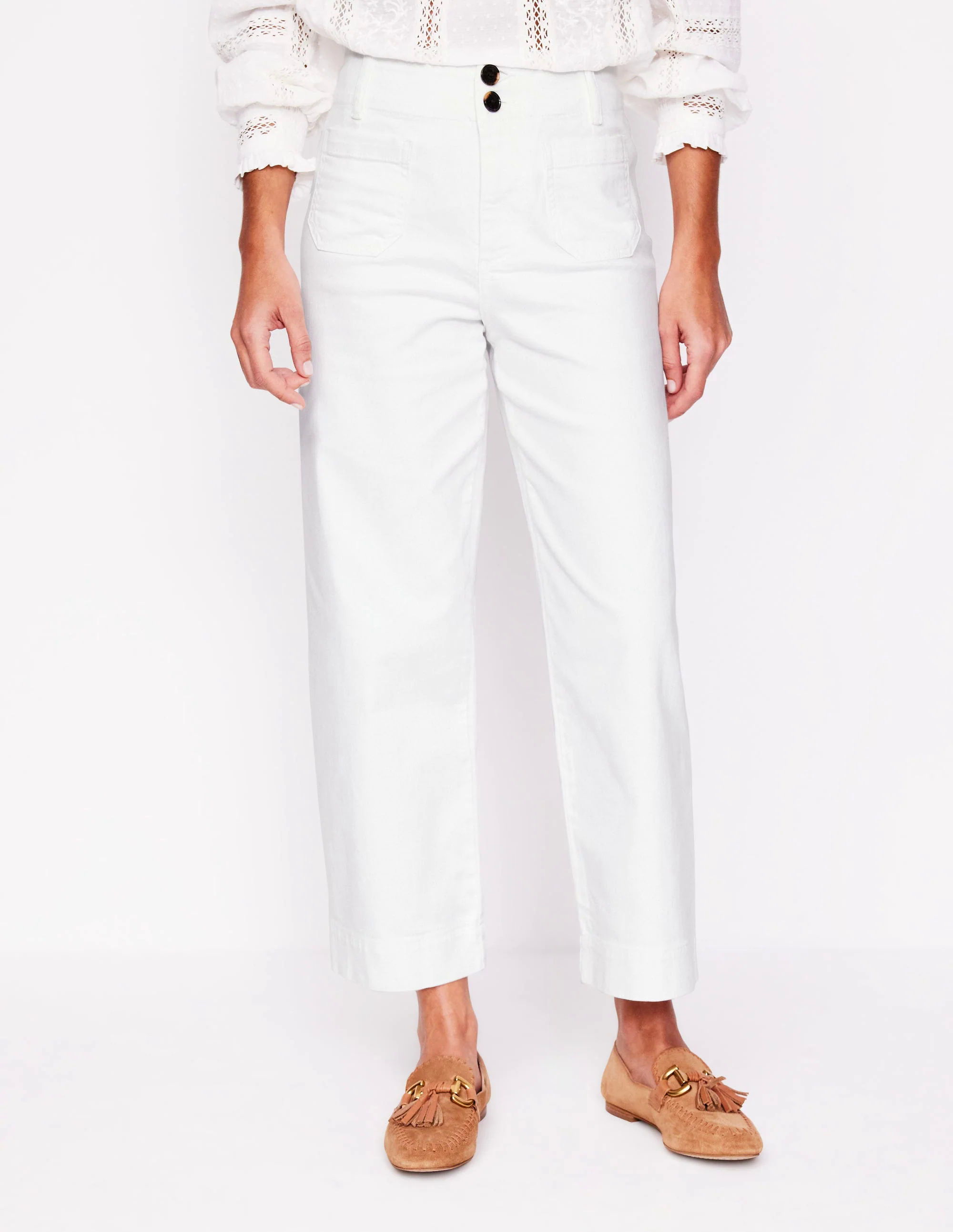  Patch Pocket Pants-White
