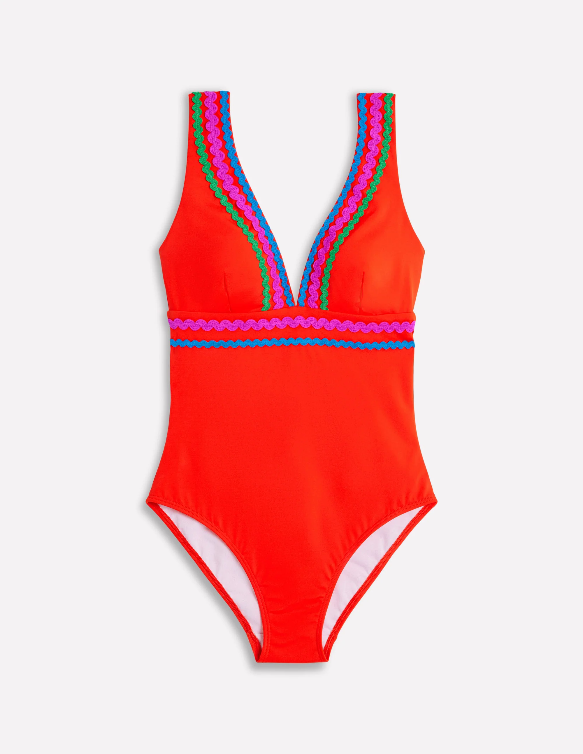 V-Neck Swimsuit-Fire Red Rik Rak