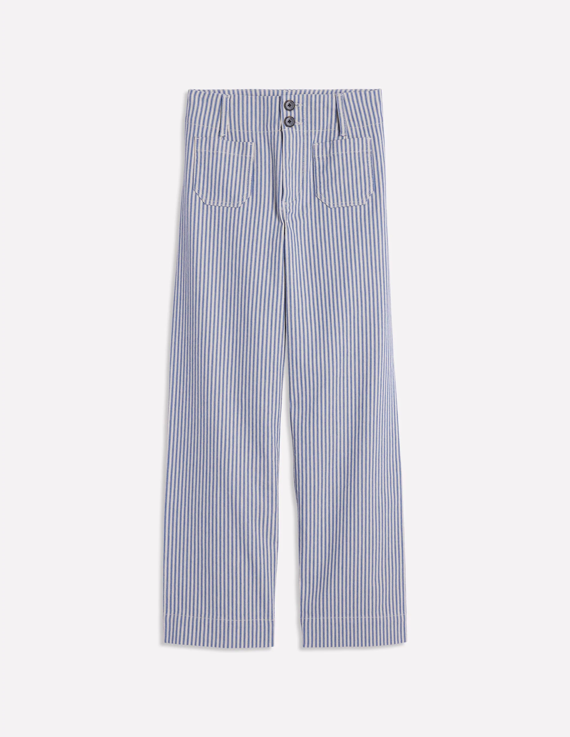  Patch Pocket Pants-Ticking Stripe