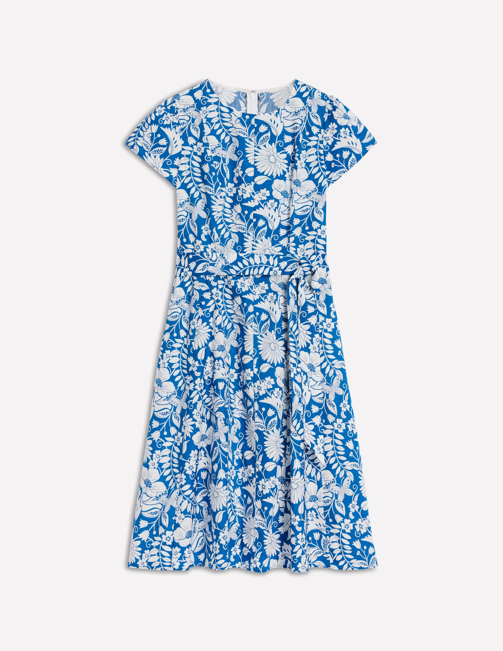 Imo Cotton Short Dress-Gallery Blue, Wildflower Trail Imo Cotton Short Dress-Gallery Blue, Wildflower Trail