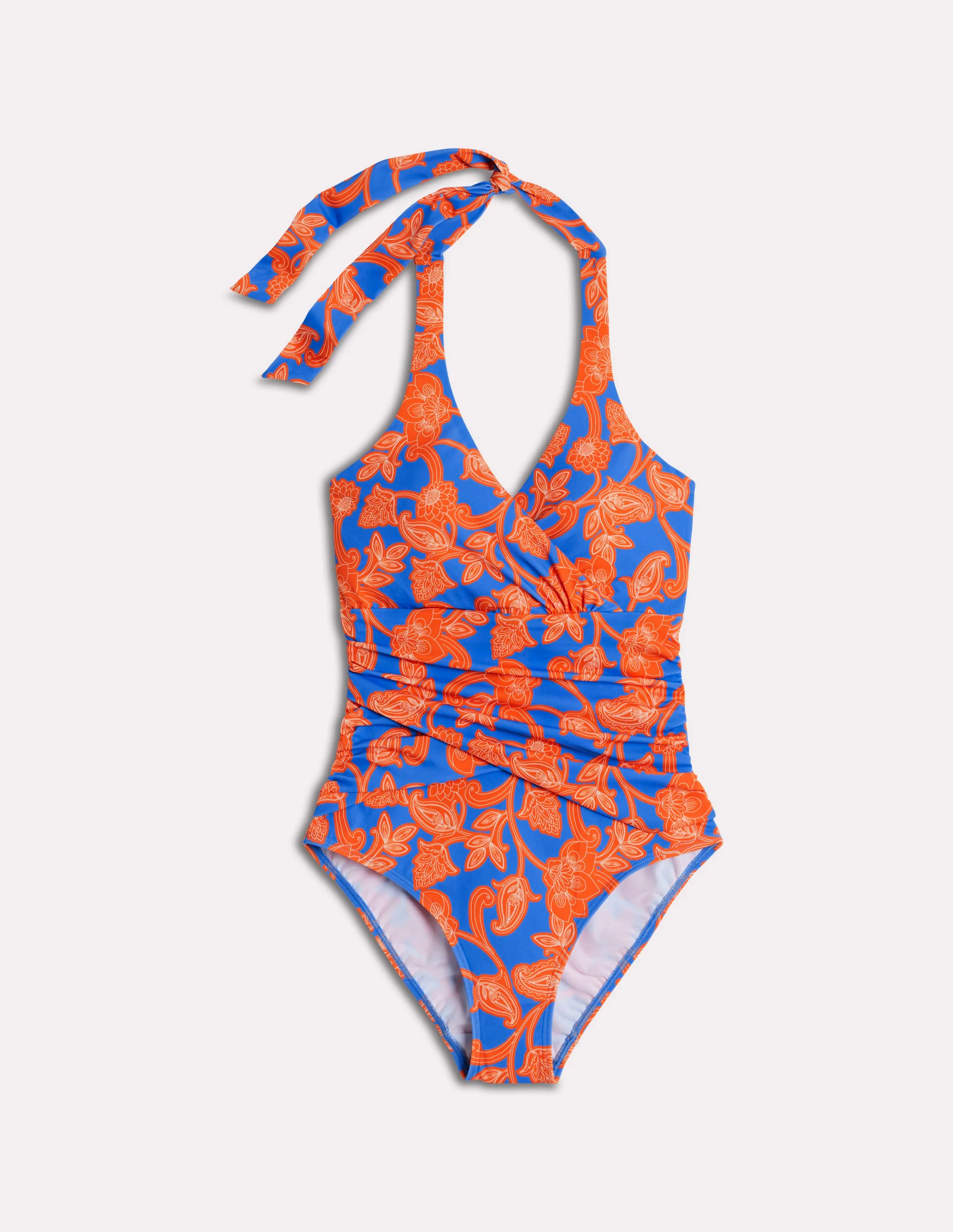 Levanzo Halter Swimsuit-Jaffa Orange, Paisley Whirl Levanzo Halter Swimsuit-Jaffa Orange, Paisley Whirl