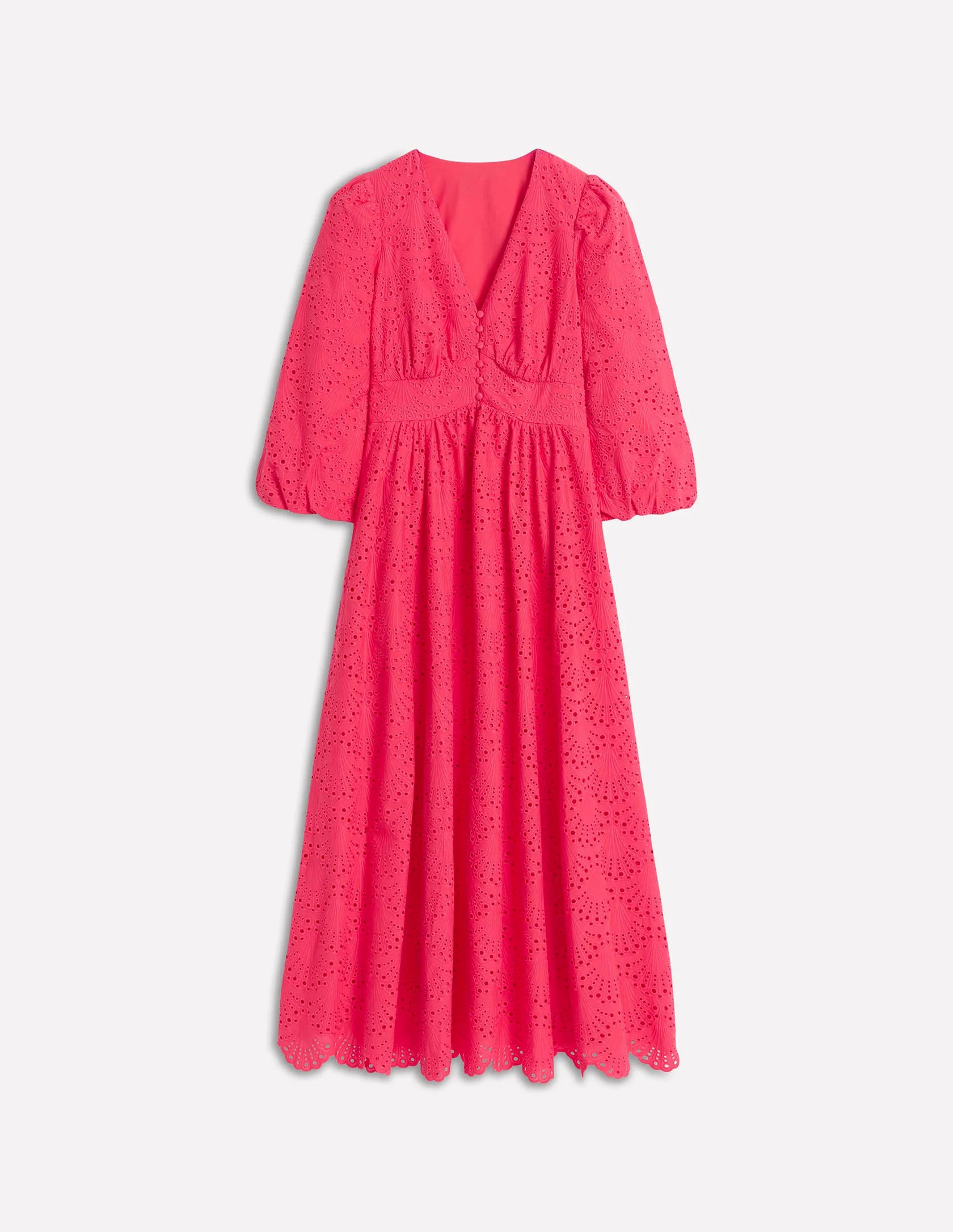 Lola Broderie Maxi Dress-Camelia Pink Lola Broderie Maxi Dress-Camelia Pink