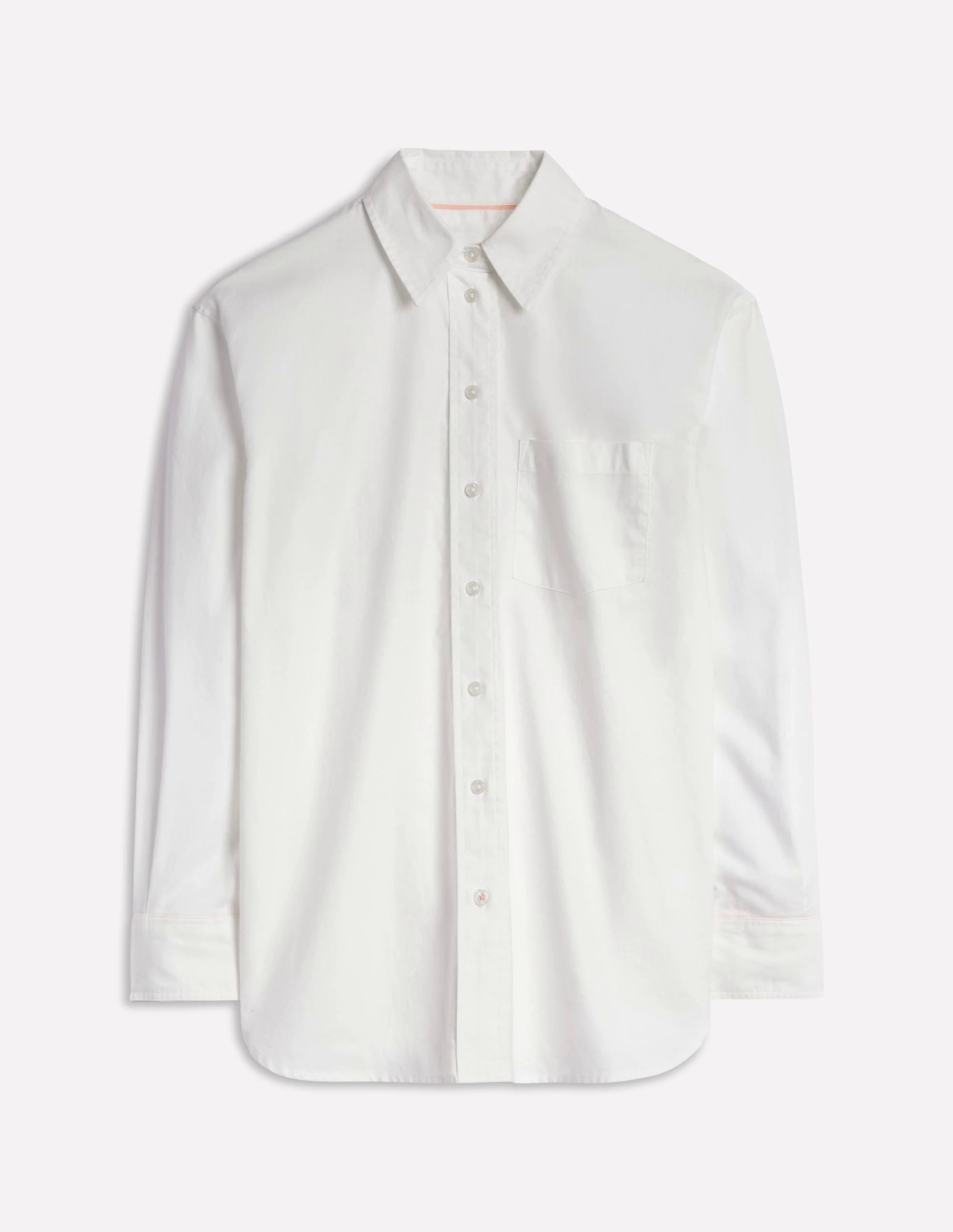Relaxed Cotton Shirt-White Oxford