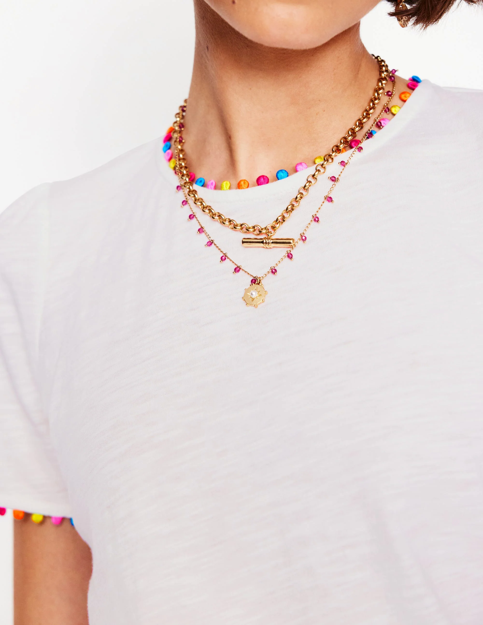  Jersey T-Shirt-White, Multi