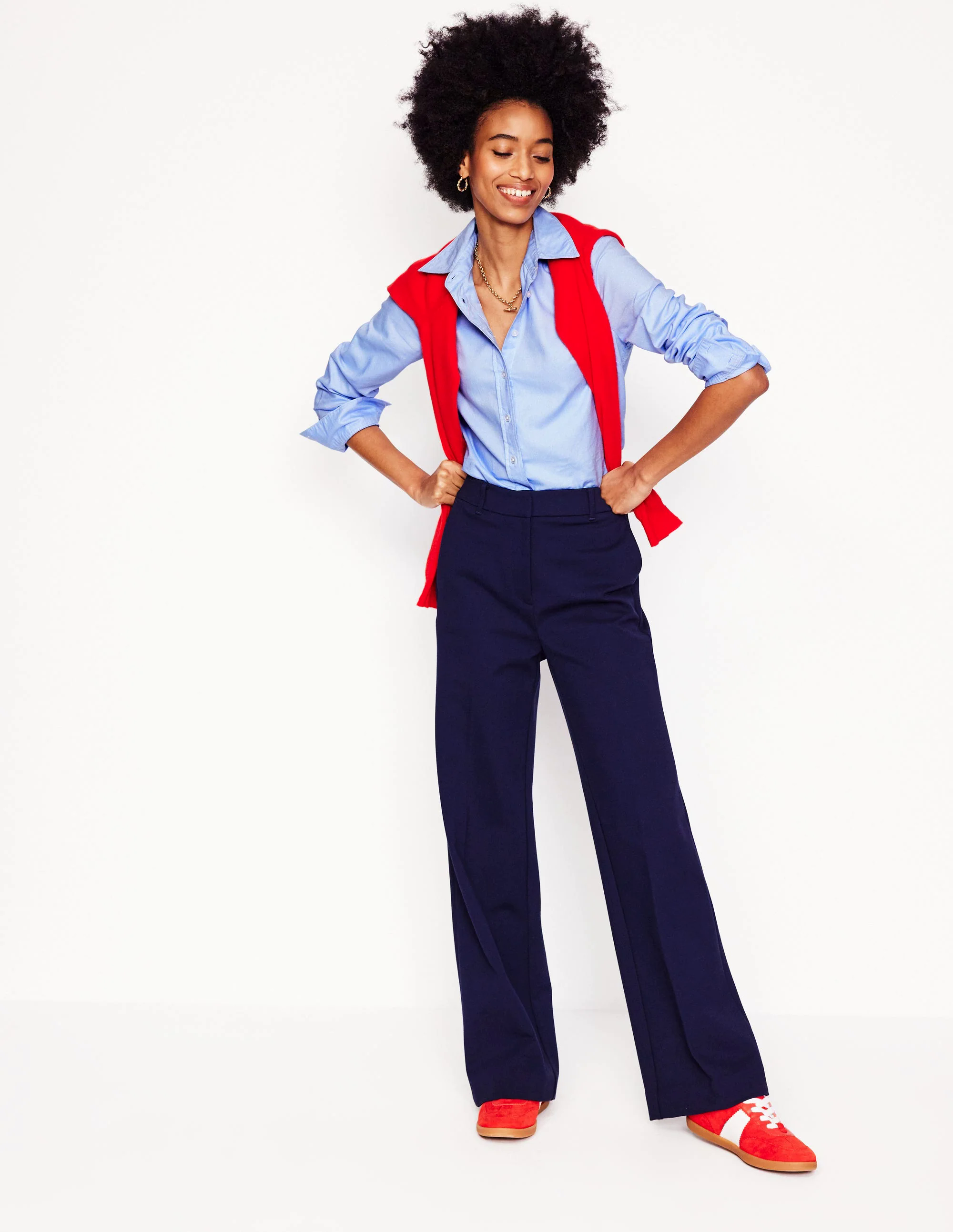  Cotton Shirt-Blue Oxford