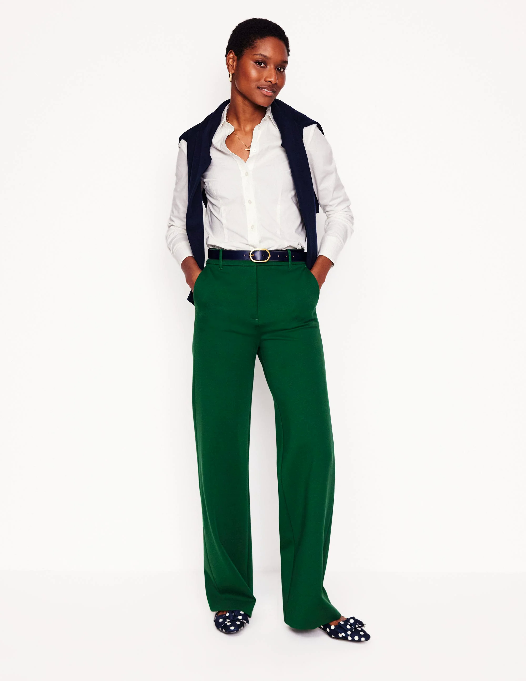  Stretch Cotton Shirt-White