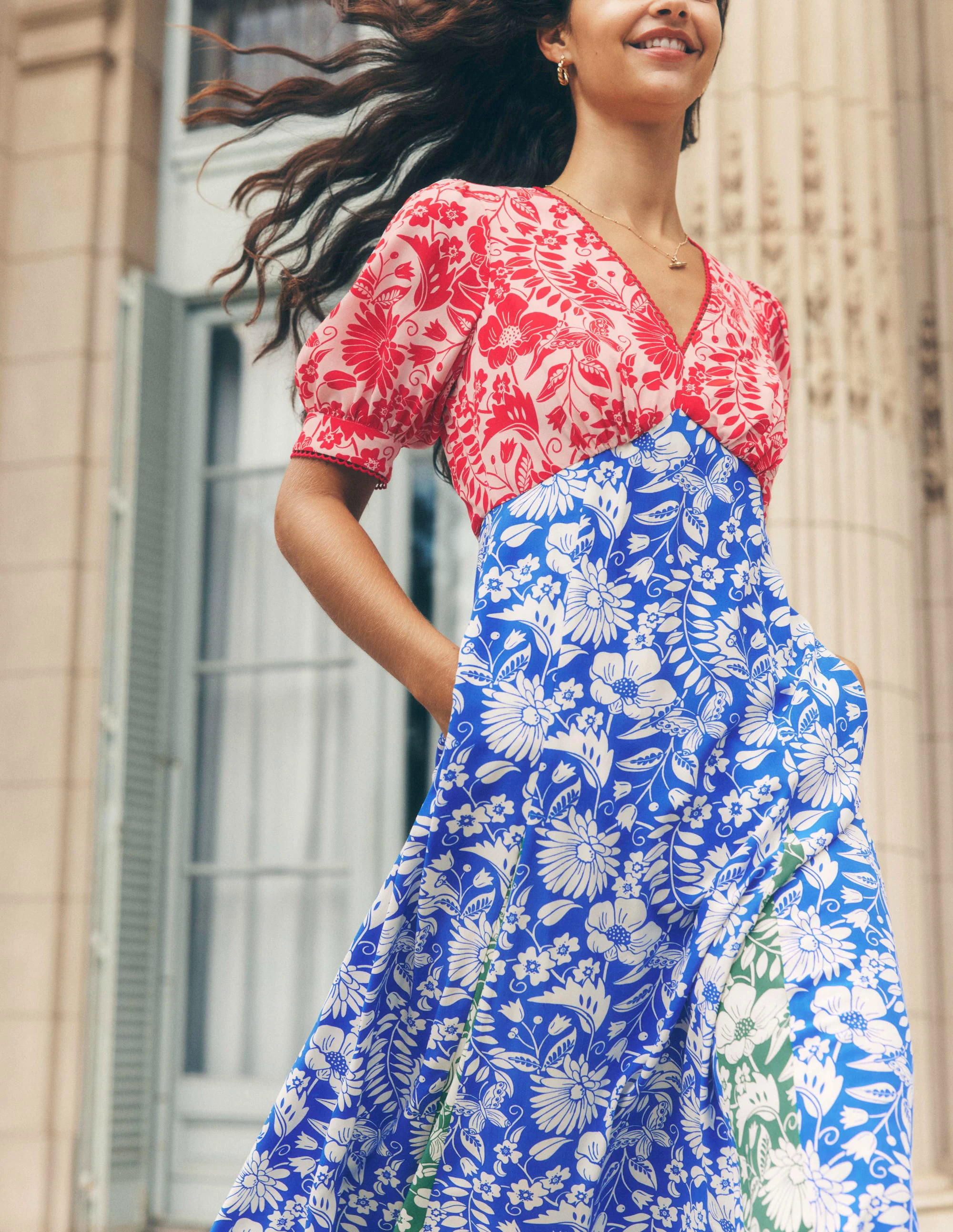  Tea Dress-Multi, Wildflower Trail