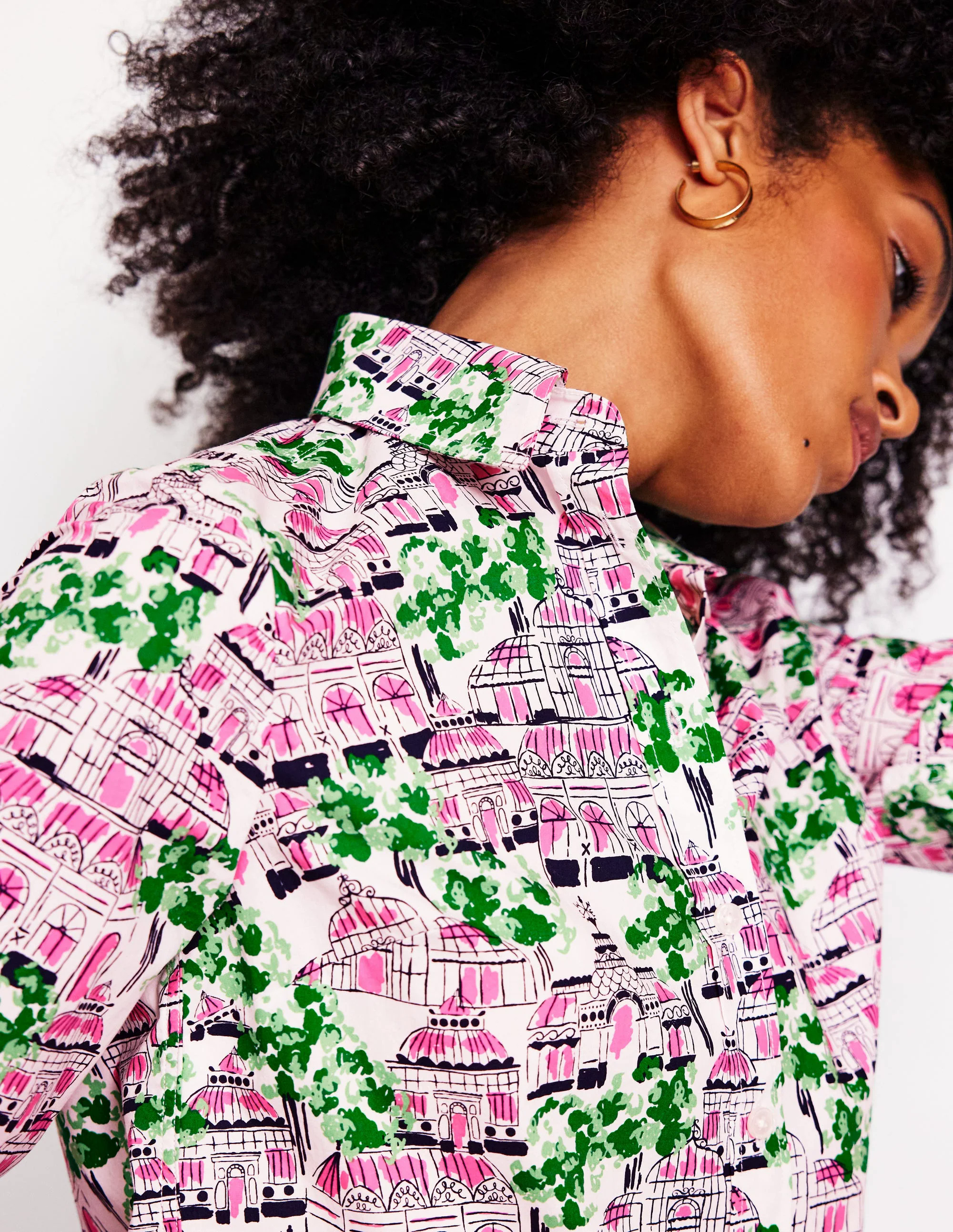 Cotton Shirt-Ivory, Botanical Greenhouse