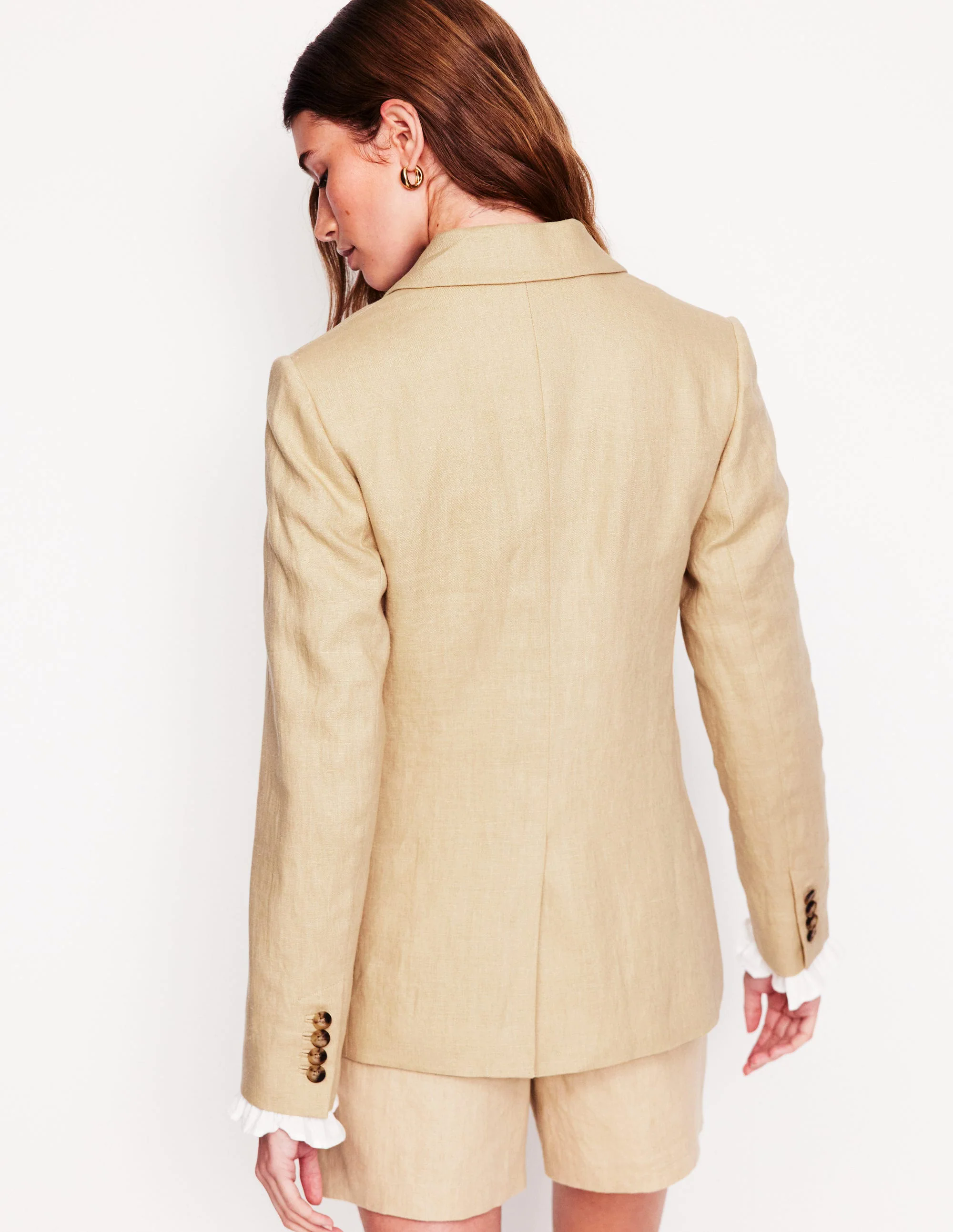  Linen Blazer-Beige