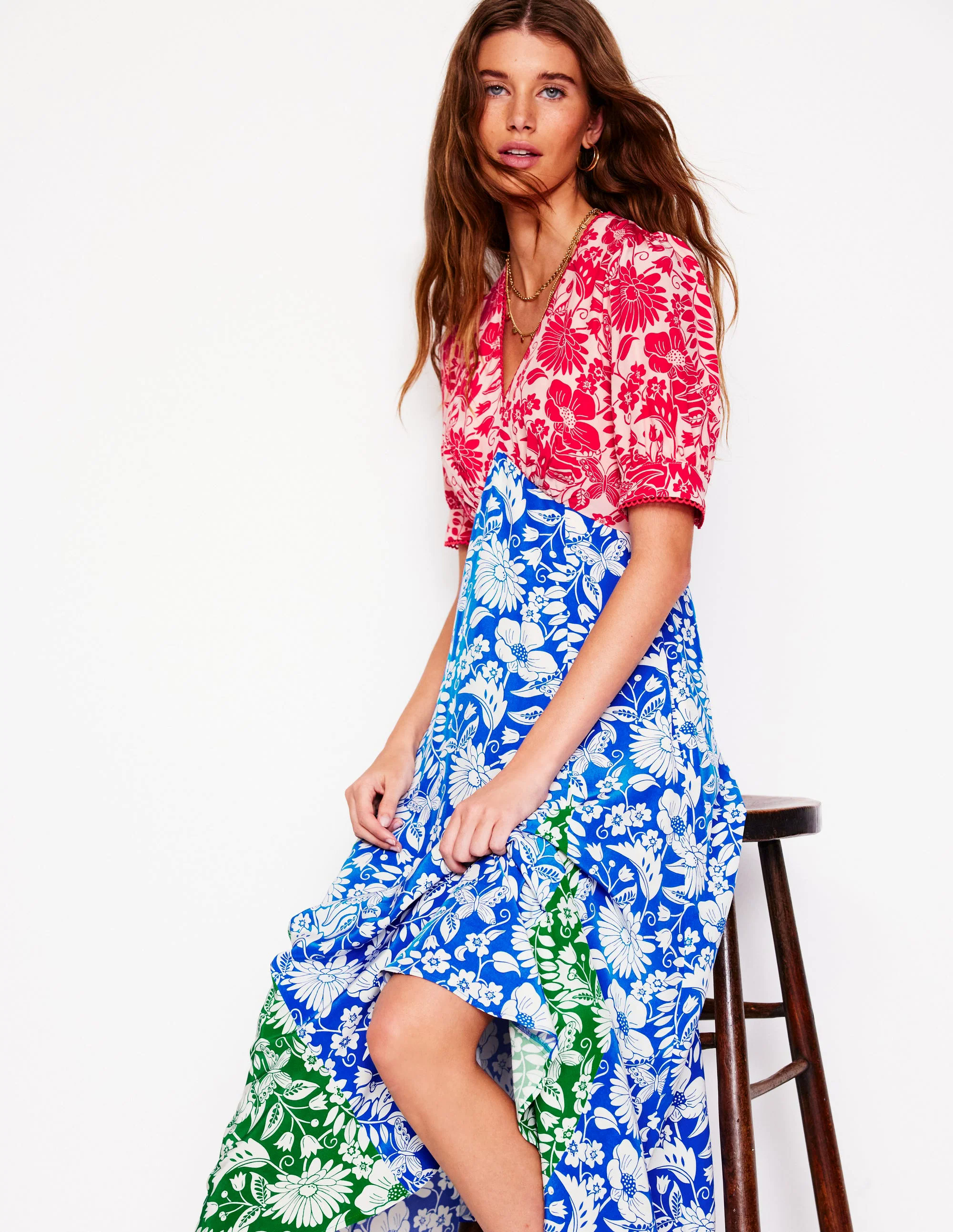  Tea Dress-Multi, Wildflower Trail