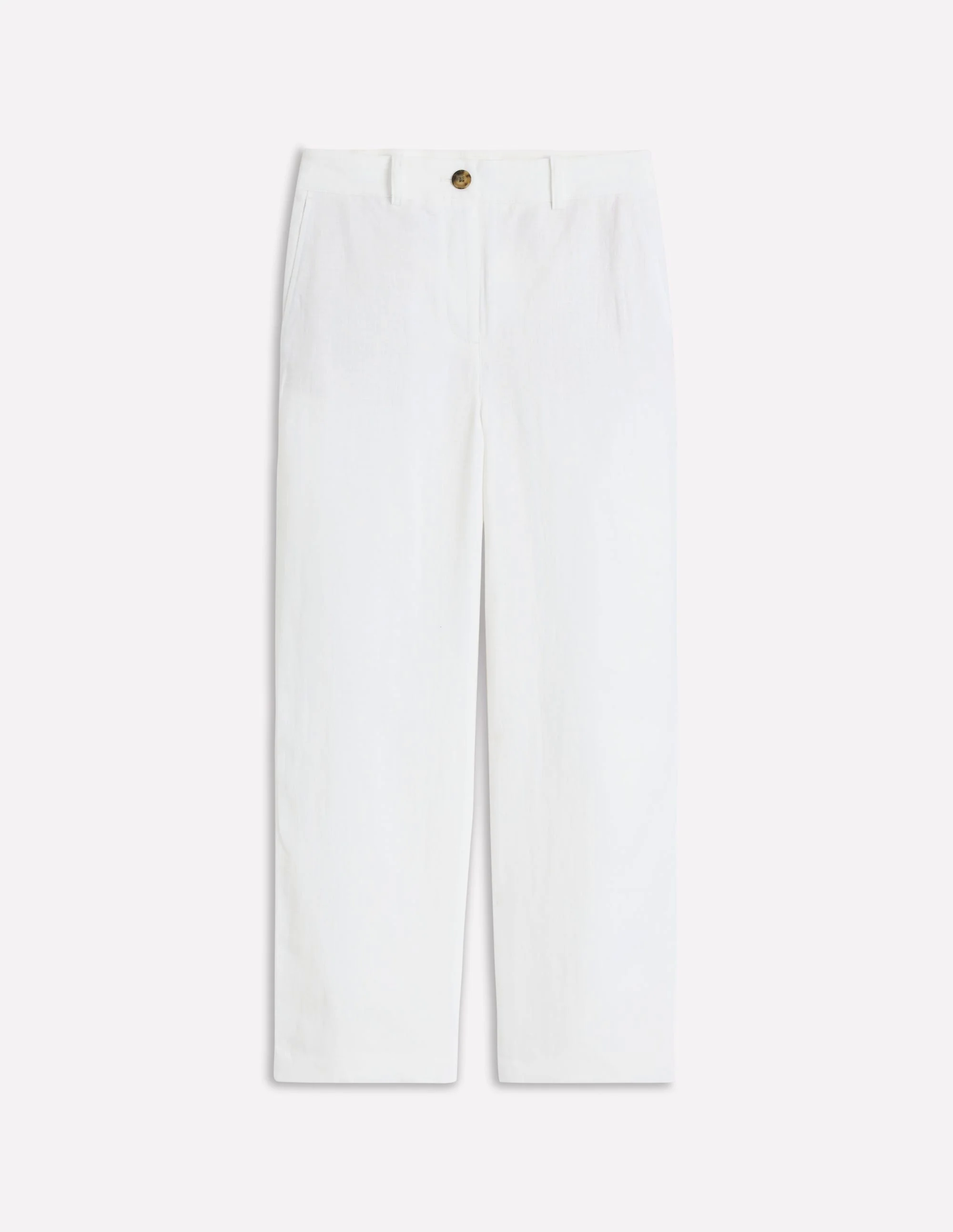 Westbourne Crop Linen Pants-White Westbourne Crop Linen Pants-White
