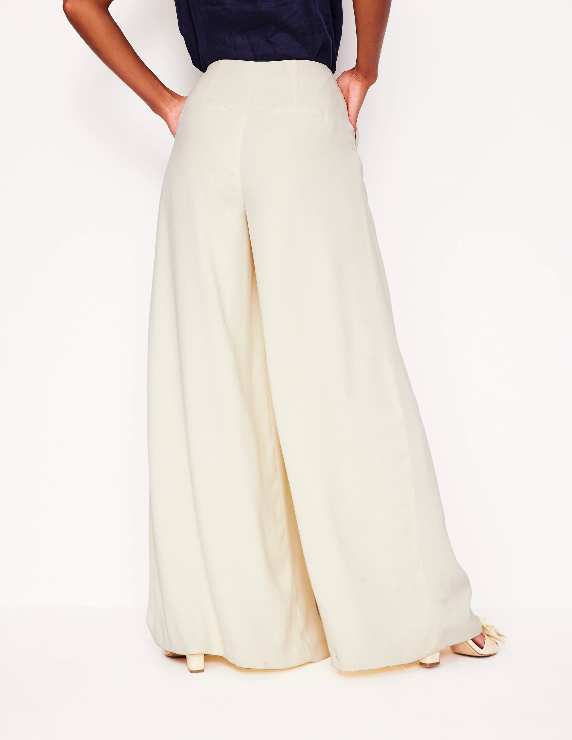  Wide Leg Pants-Ivory