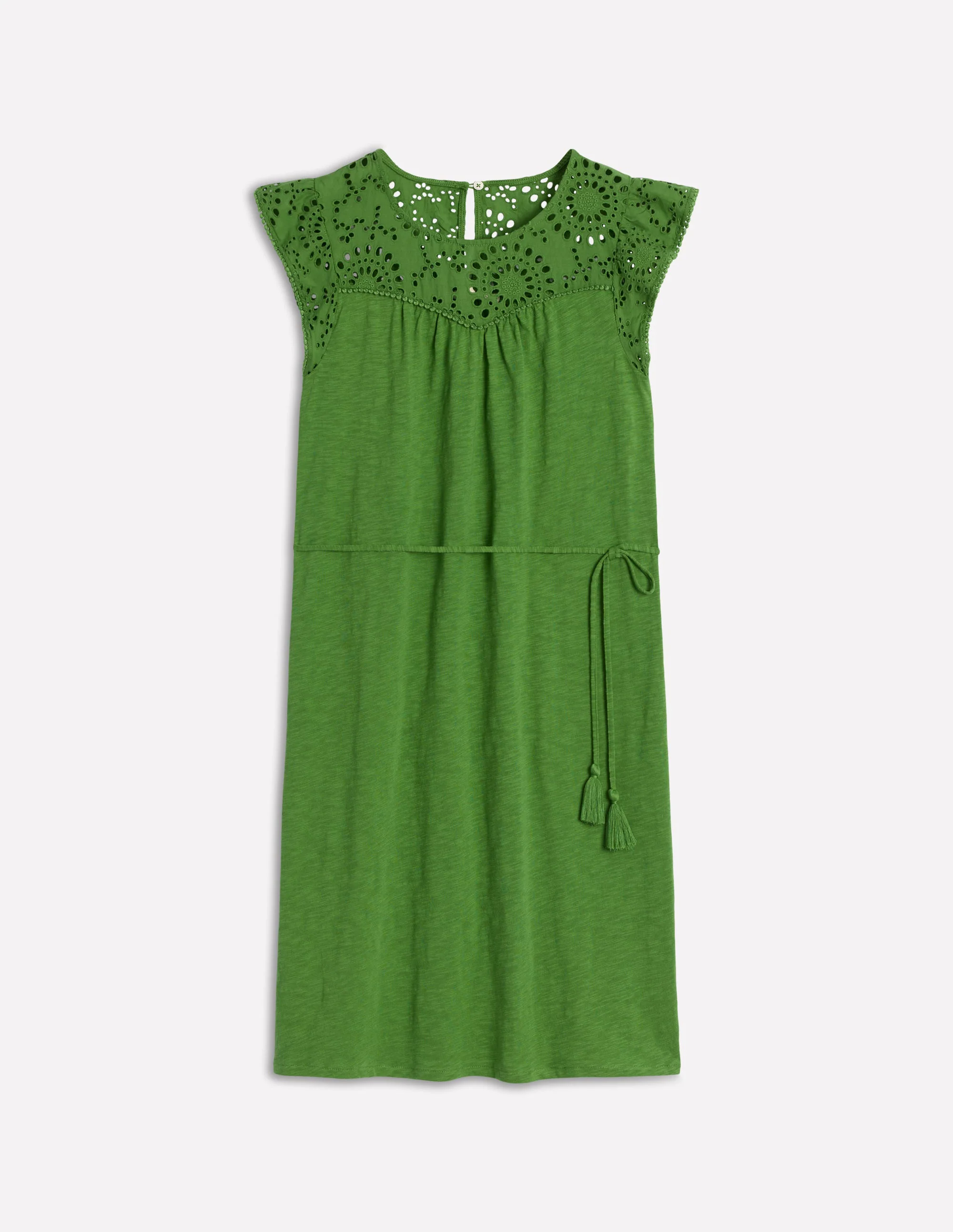 Juliet Broderie Short Dress-Paradise Green Juliet Broderie Short Dress-Paradise Green