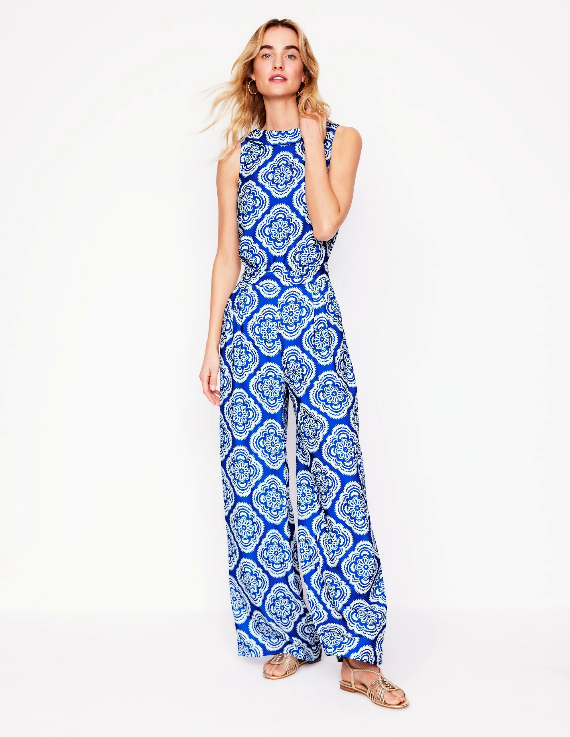 Jumpsuit-Gallery Blue, Botanic Blush