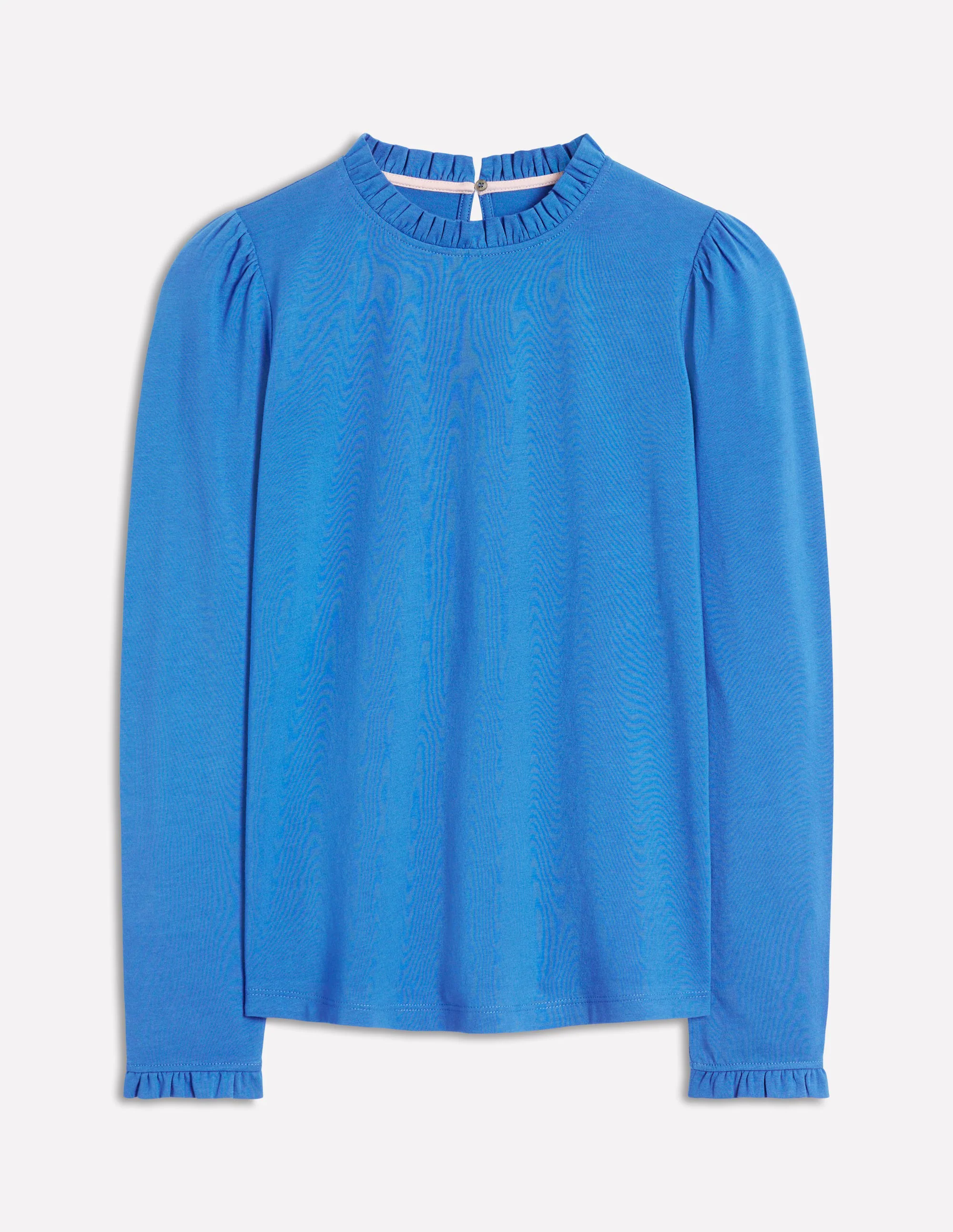 Supersoft Frill Detail Top-Captains Blue Supersoft Frill Detail Top-Captains Blue