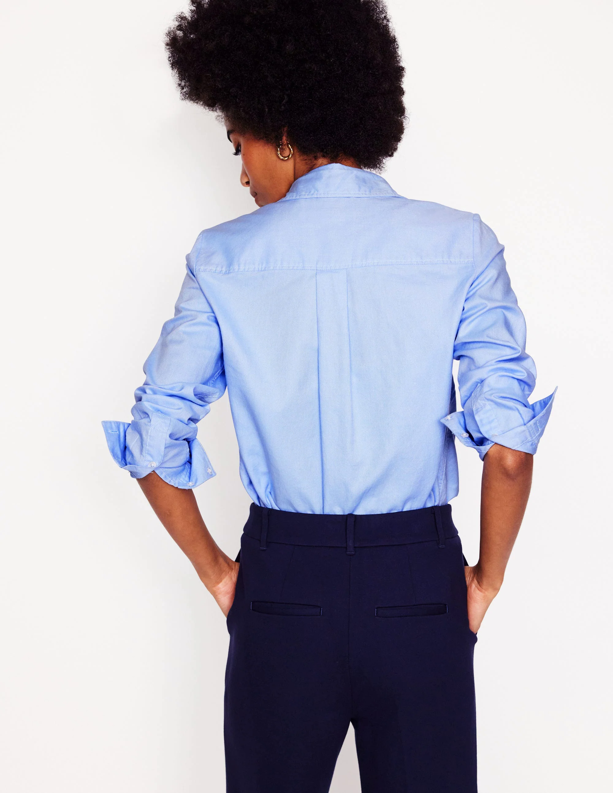  Cotton Shirt-Blue Oxford