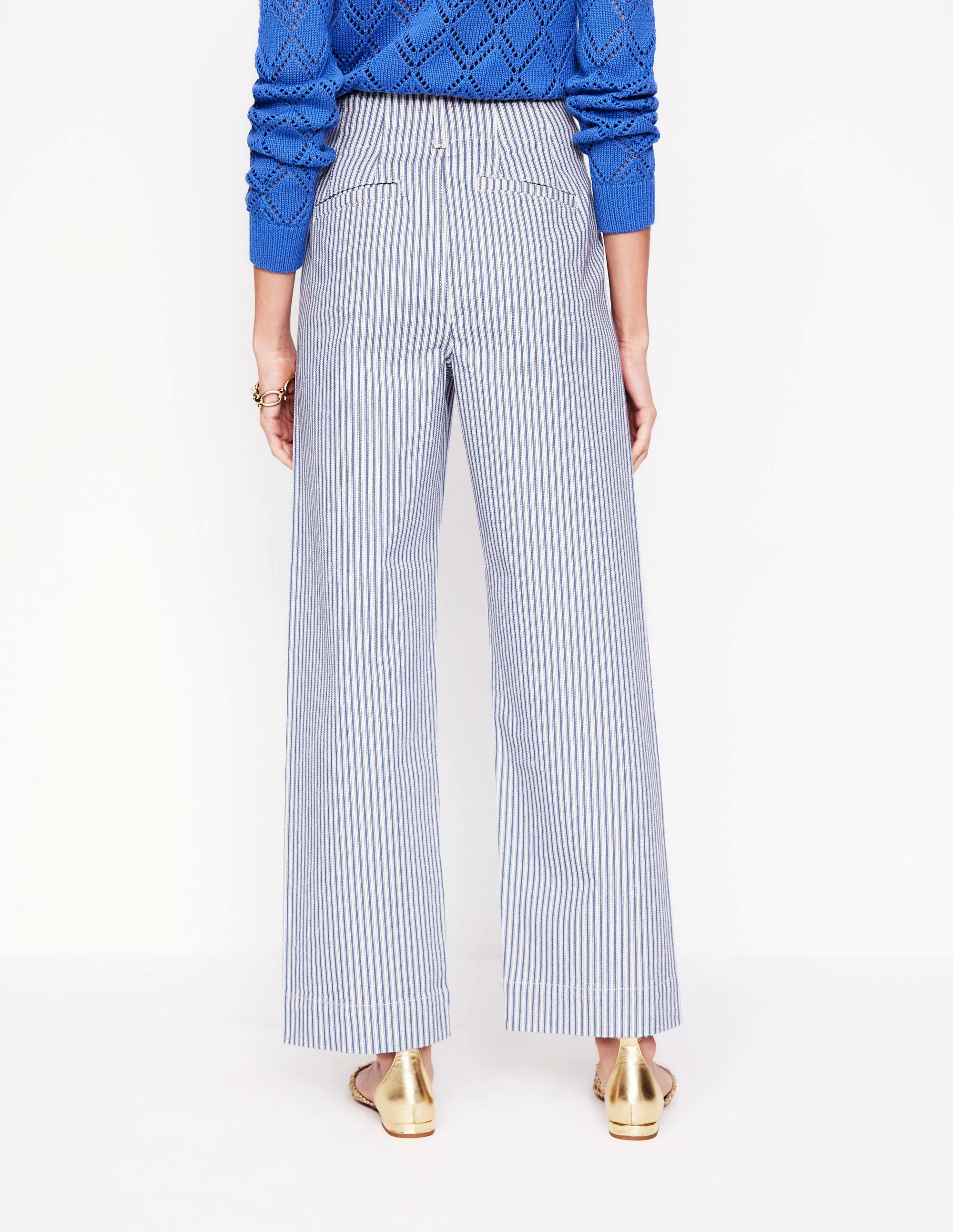  Patch Pocket Pants-Ticking Stripe
