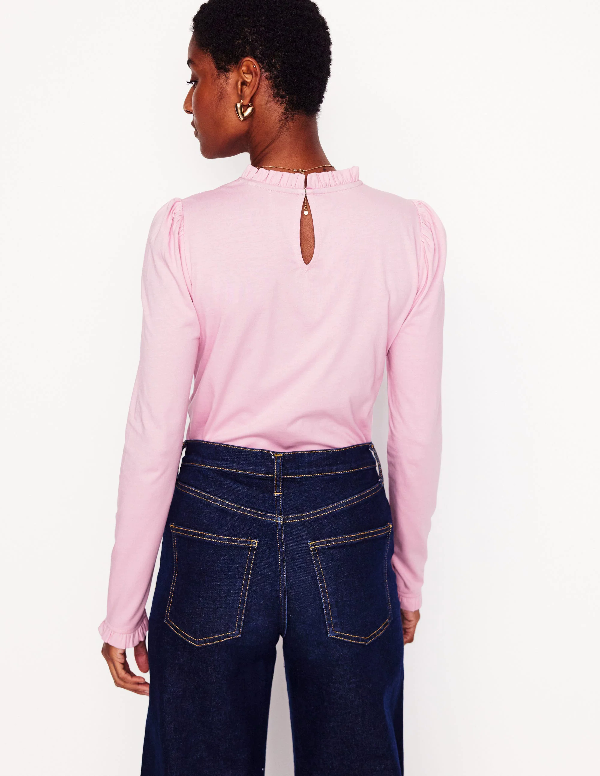 Supersoft Frill Detail Top-Soft Lavender Supersoft Frill Detail Top-Soft Lavender