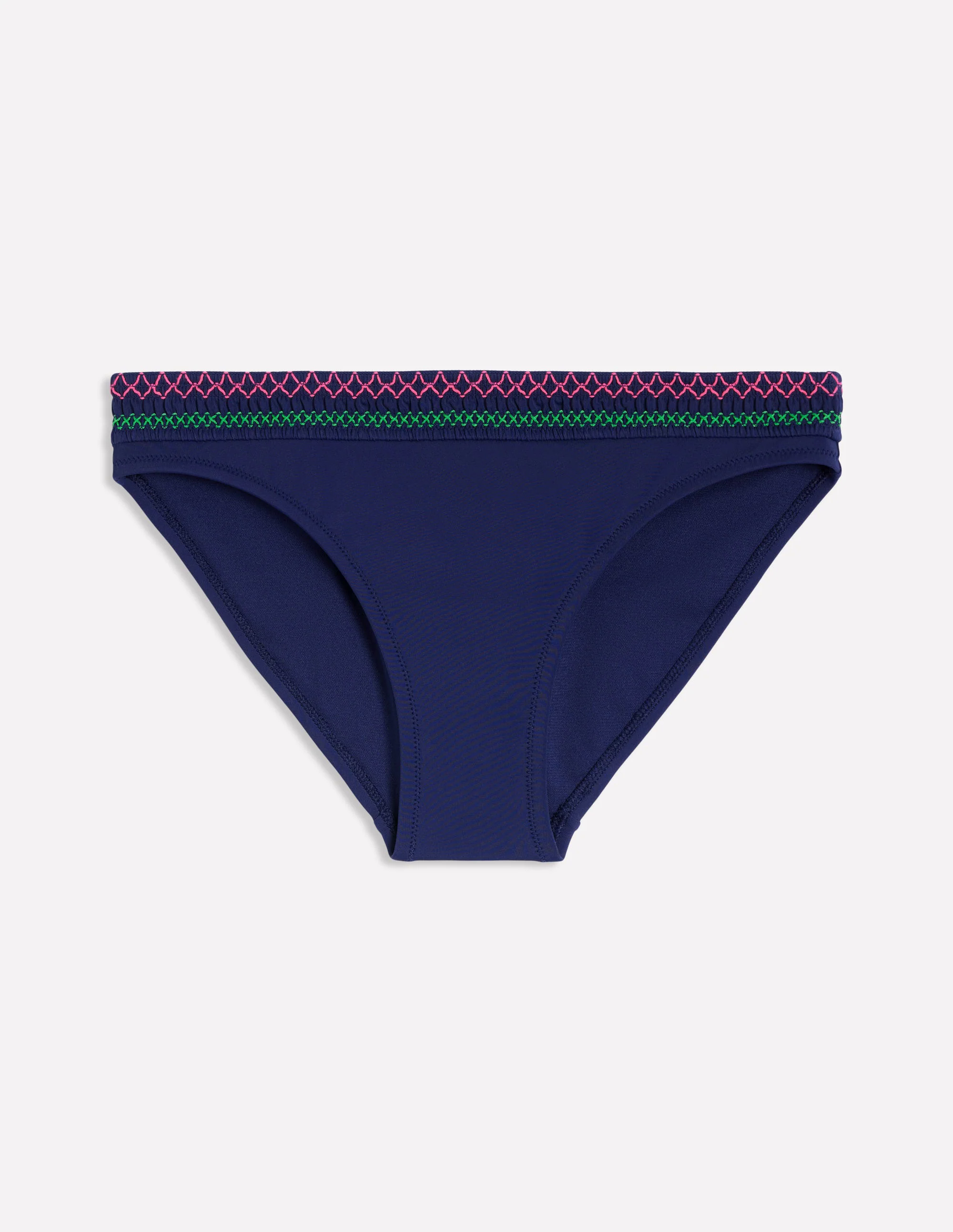 Milos Smocked Bikini Bottoms-Navy Milos Smocked Bikini Bottoms-Navy