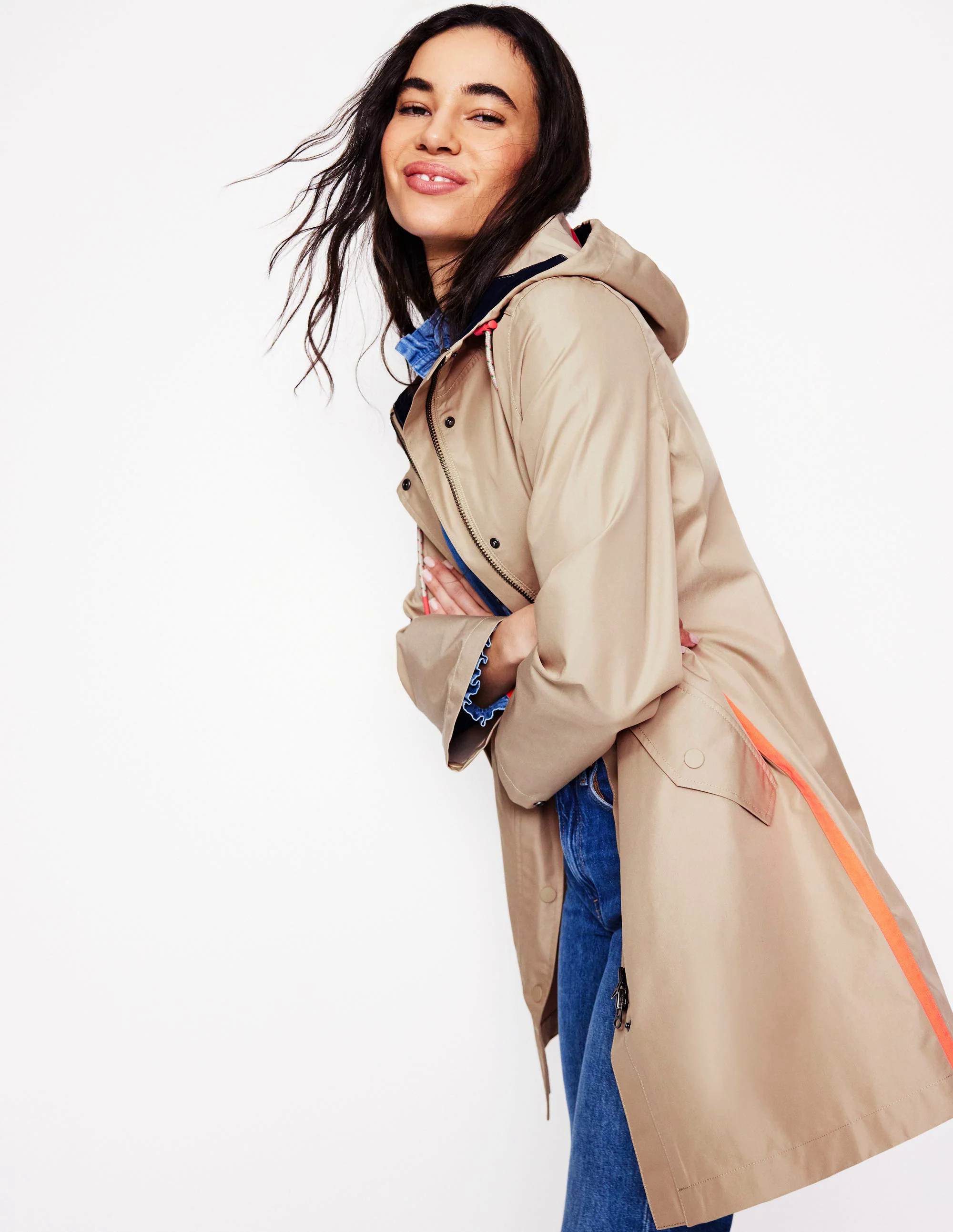  Waterproof Hooded Coat-Neutral