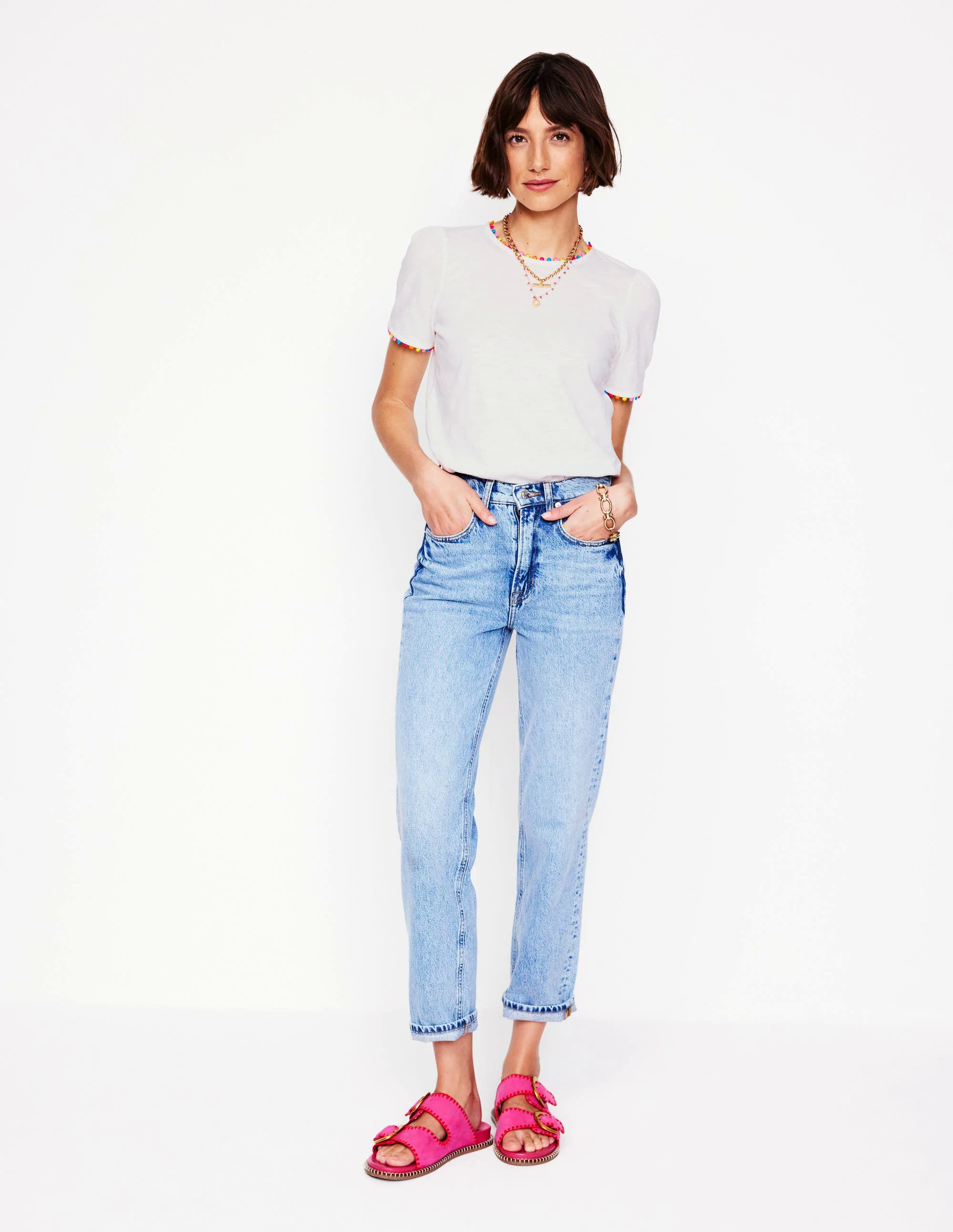  Jersey T-Shirt-White, Multi