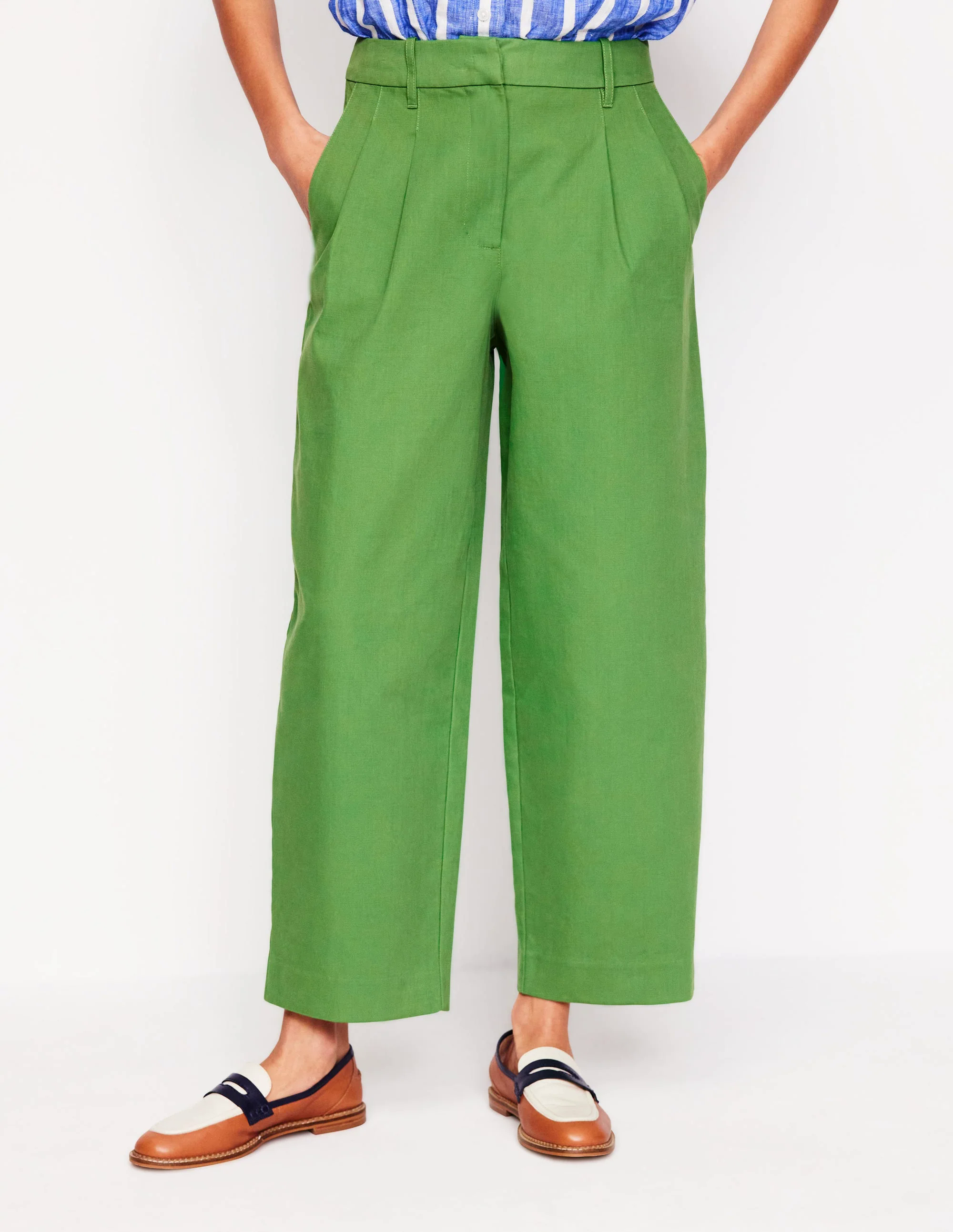Cotton Pants-Paradise Green