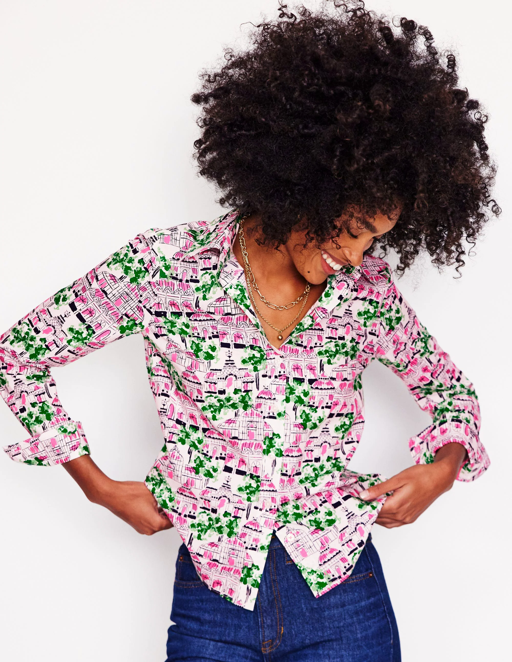 Cotton Shirt-Ivory, Botanical Greenhouse