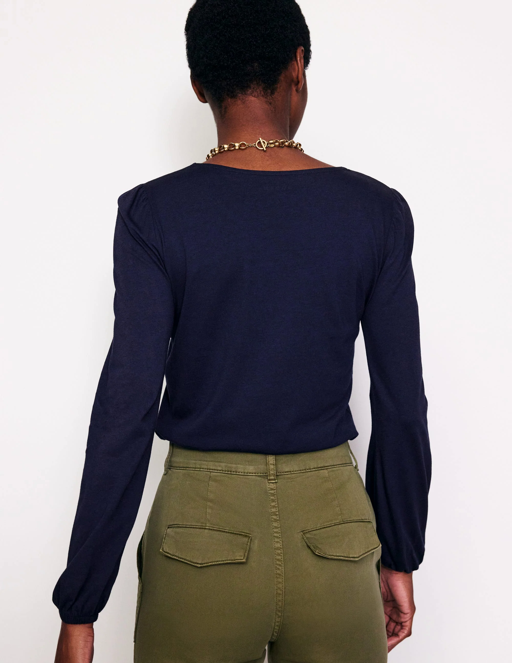 Supersoft Long Sleeve Top-Navy Supersoft Long Sleeve Top-Navy