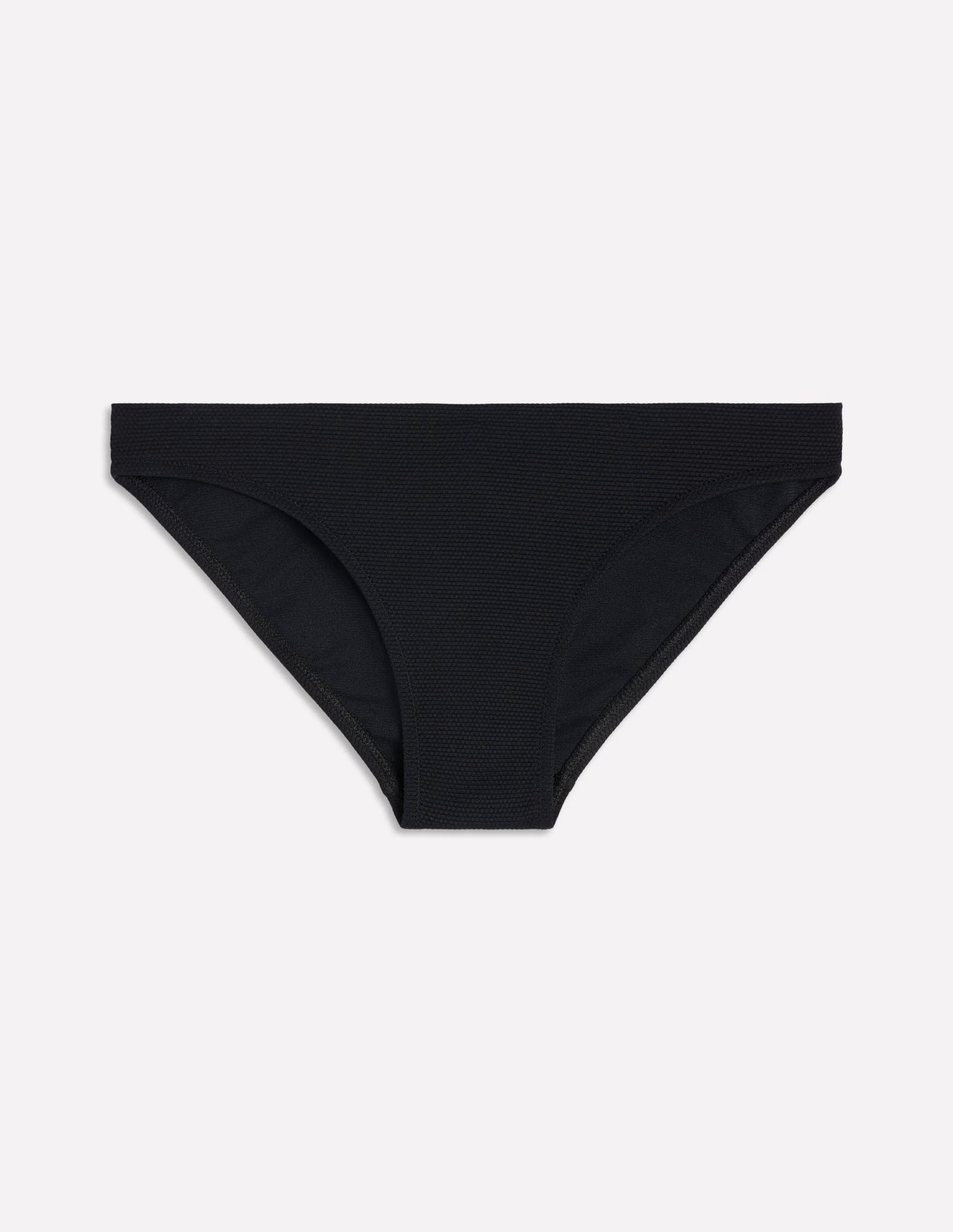 Textured Bikini Bottoms-Black Textured Bikini Bottoms-Black