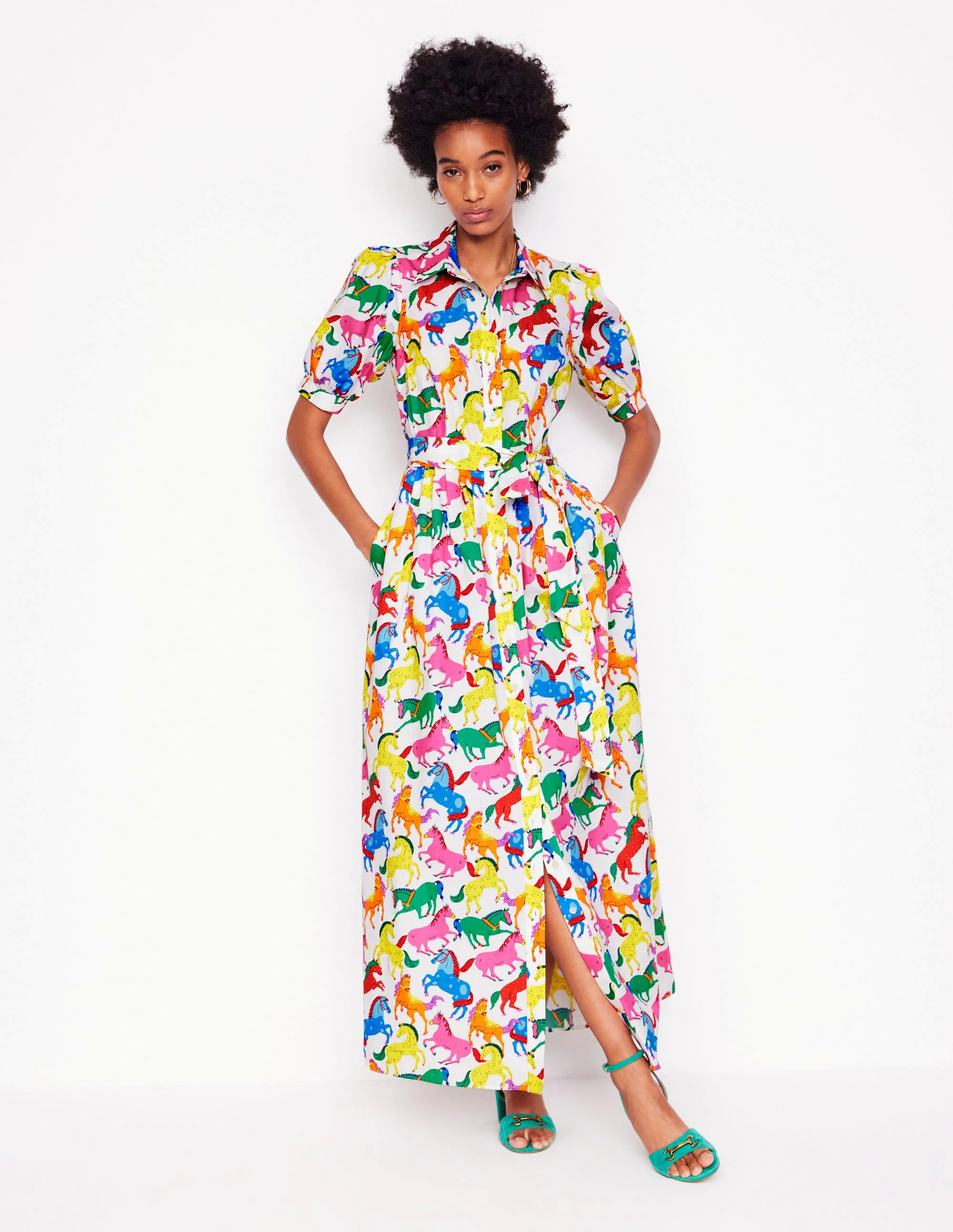 Maxi Shirt Dress-Multi, Pony Club
