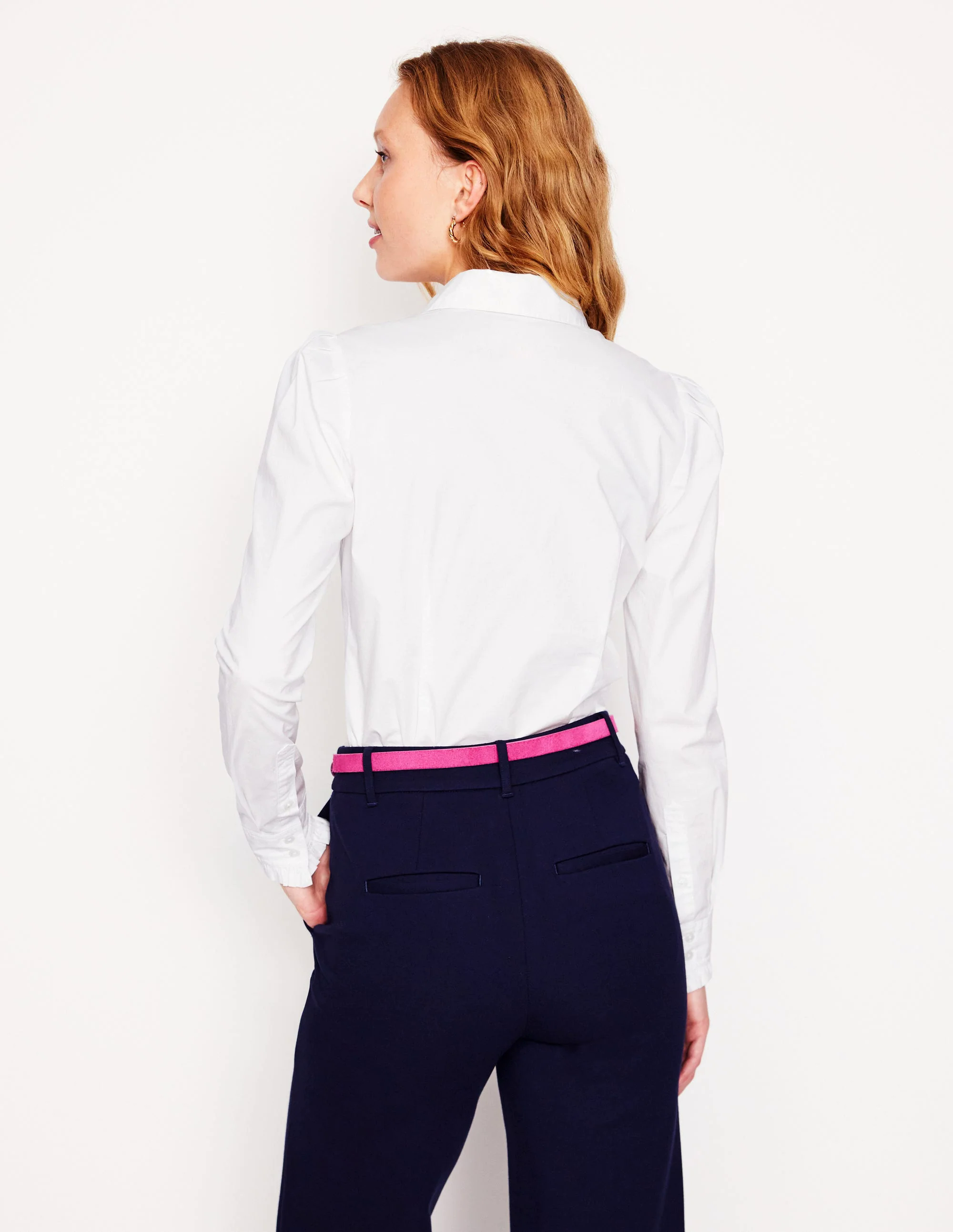  Stretch Cotton Shirt-White