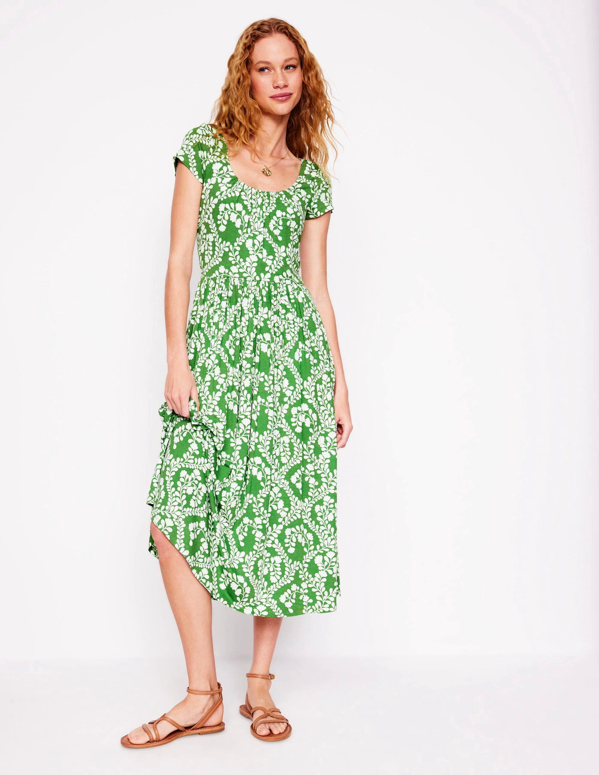  Jersey Dress-Paradise Green, Vine