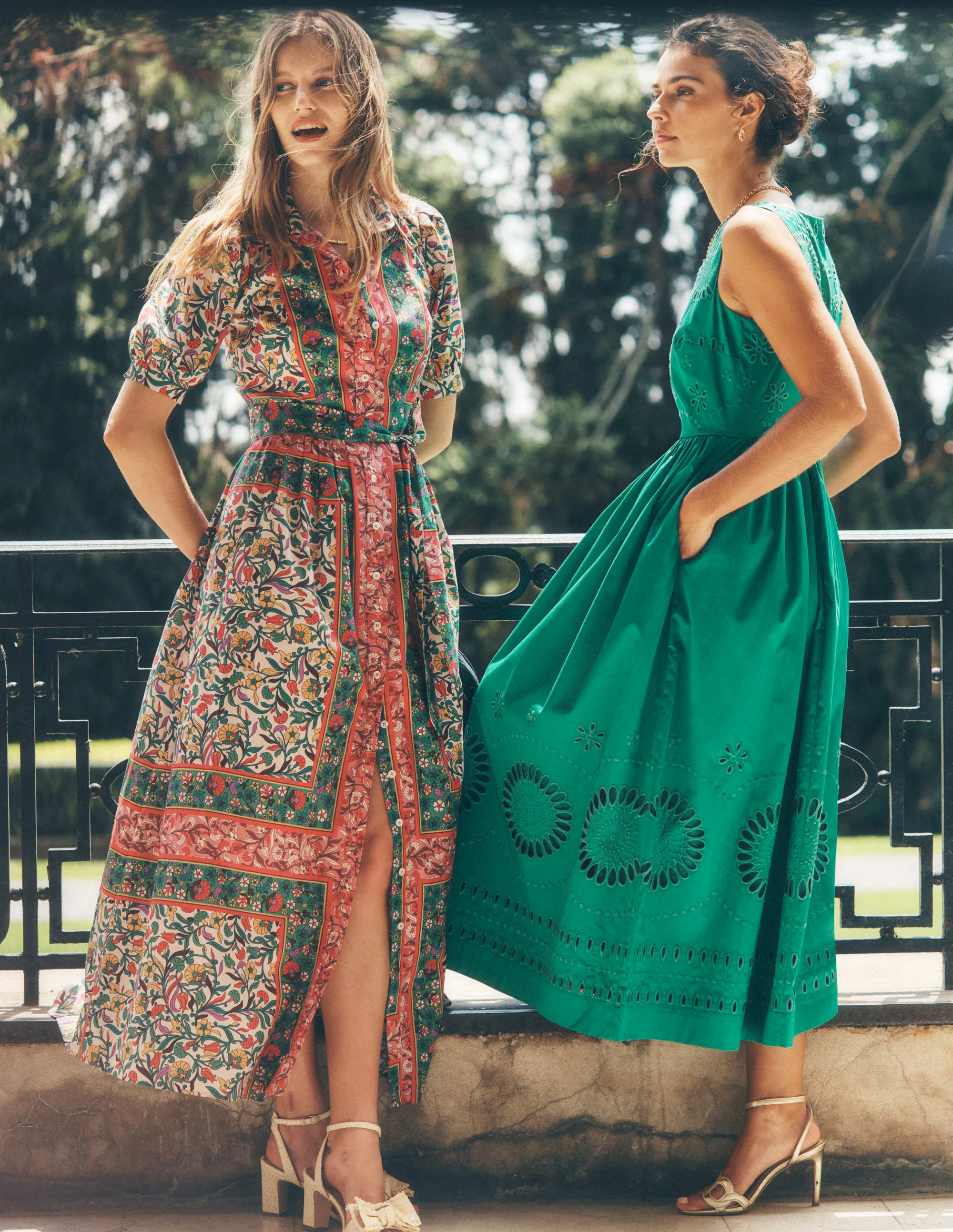 Maxi Shirt Dress-Multi, Enchanting Vine