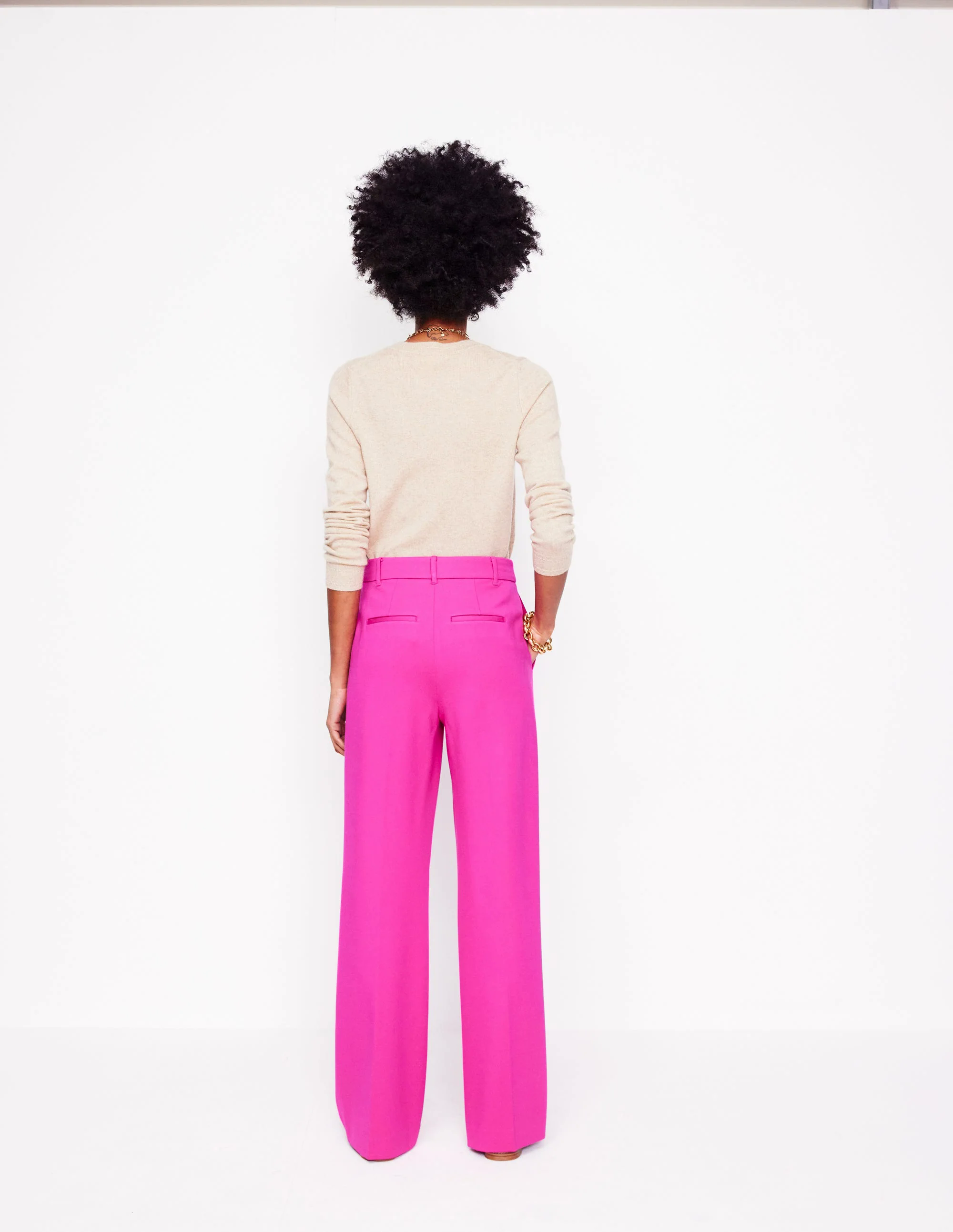  Ponte Trousers-Pink Peony