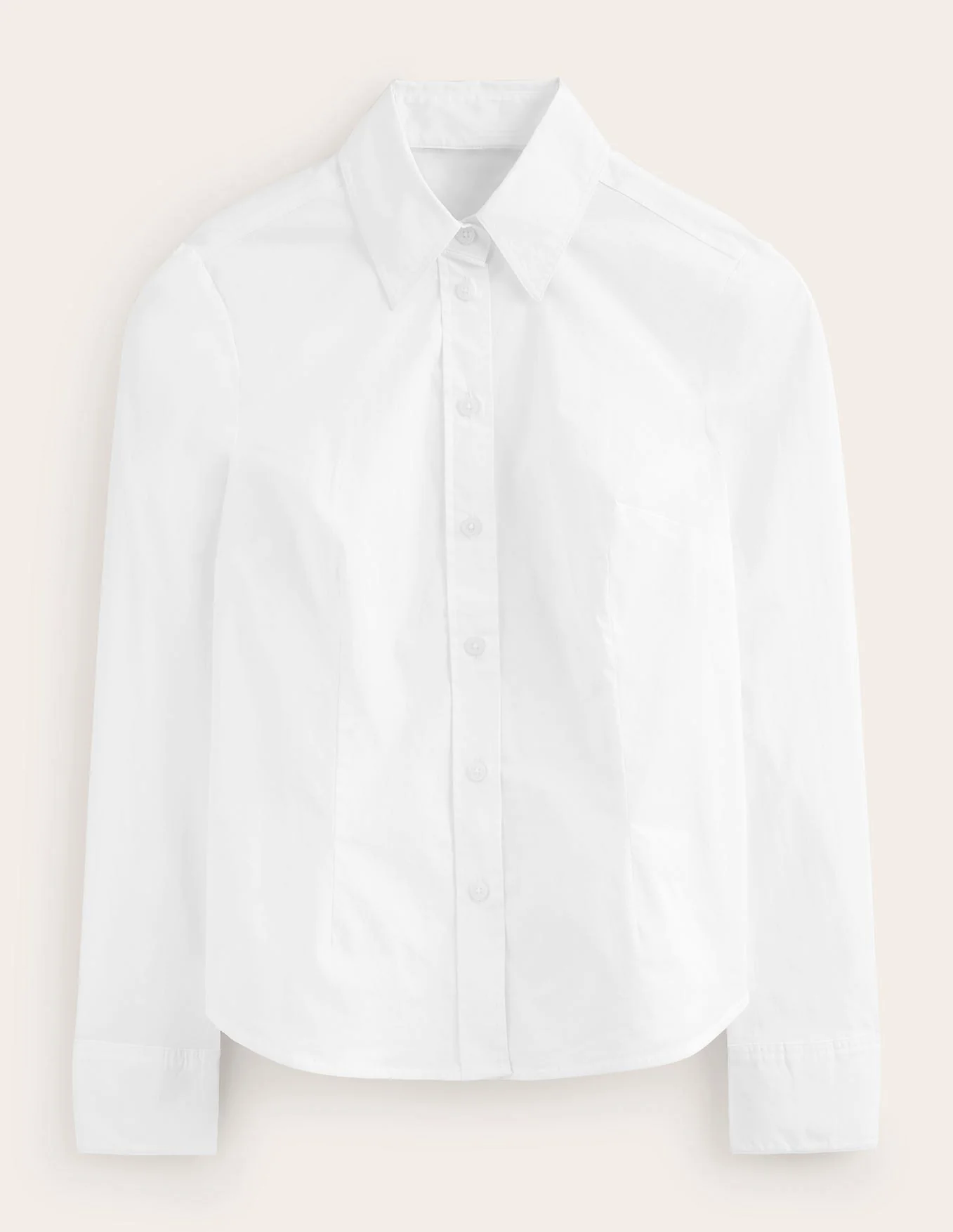  Stretch Cotton Shirt-White