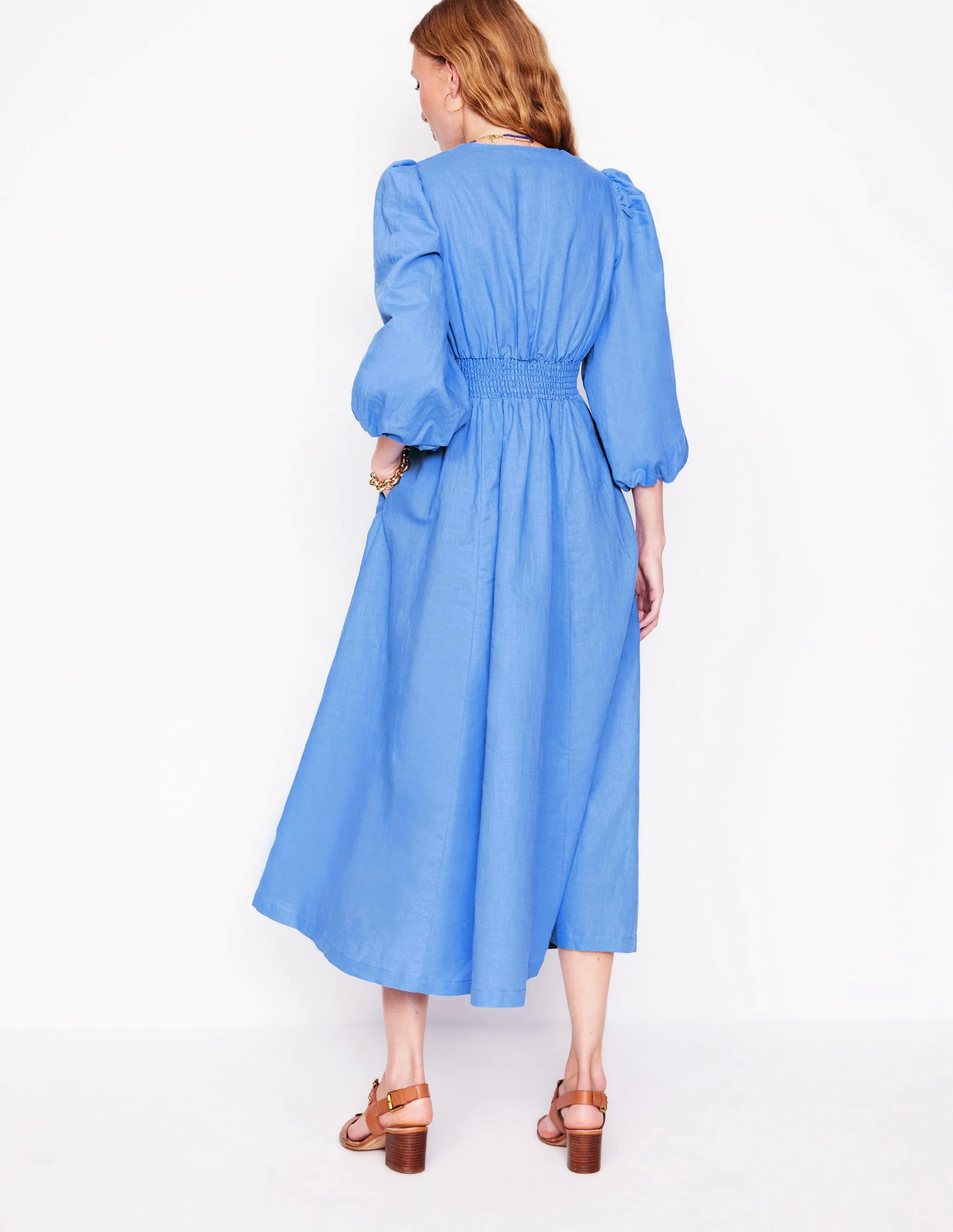 Lola Blouson Maxi Dress-Ocean Blue Lola Blouson Maxi Dress-Ocean Blue