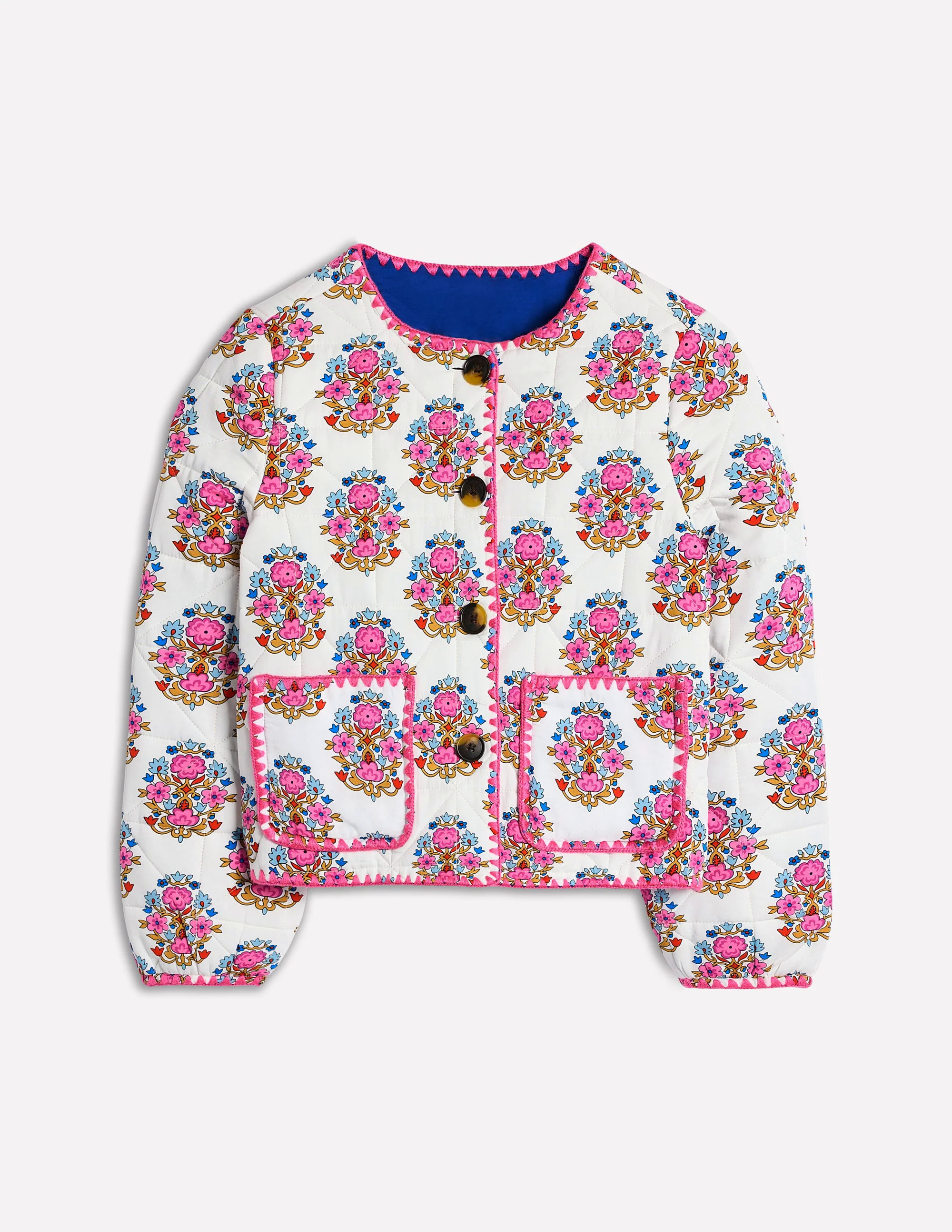 Chelsea Quilted Jacket-Wildflower Stamp