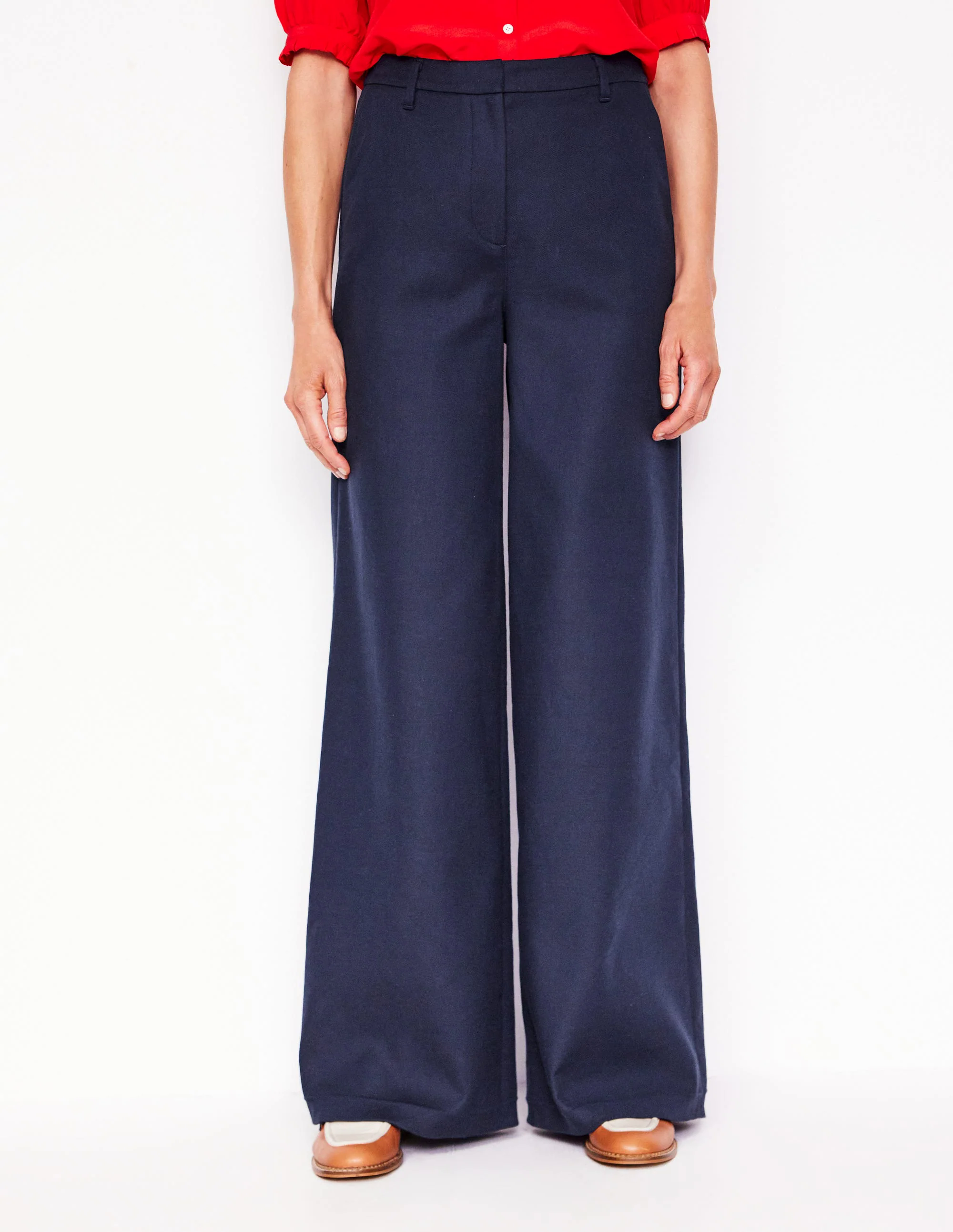 Wide Flare Pants-Navy Wide Flare Pants-Navy